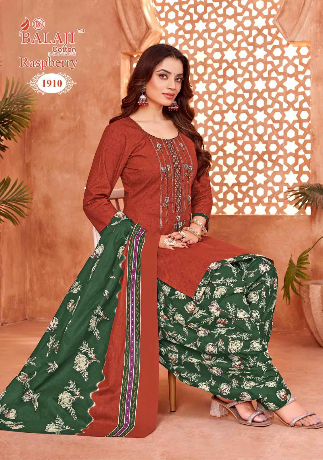 Balaji Raspberry Vol 19 Cotton Dress Material 12 pcs Catalogue