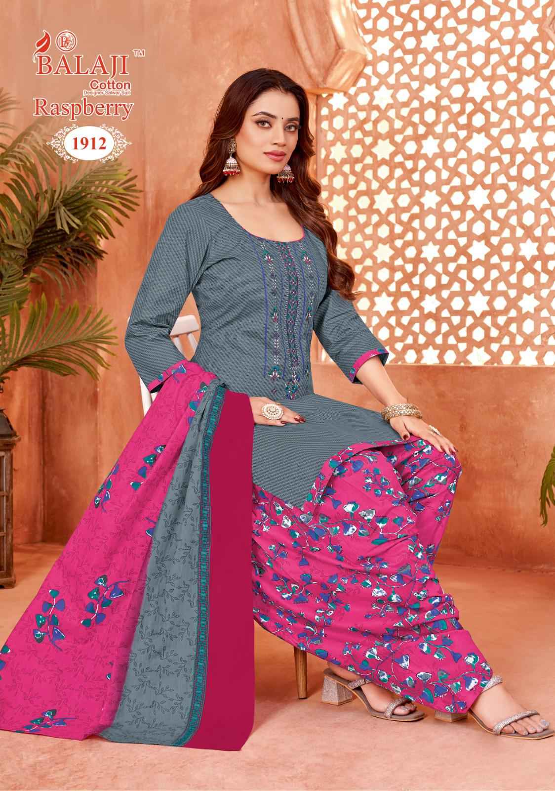 Balaji Raspberry Vol 19 Cotton Dress Material 12 pcs Catalogue