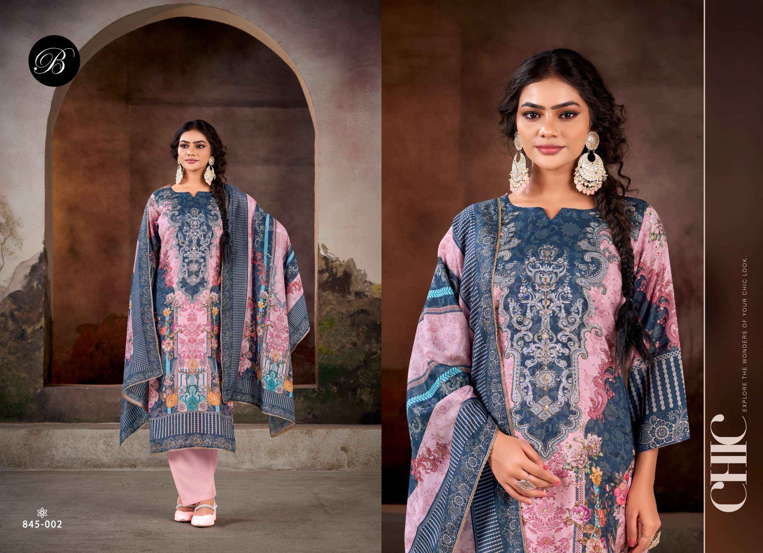 Belliza Kanika Vol 3 Viscouse Musline Dress Material 3 pcs Catalogue