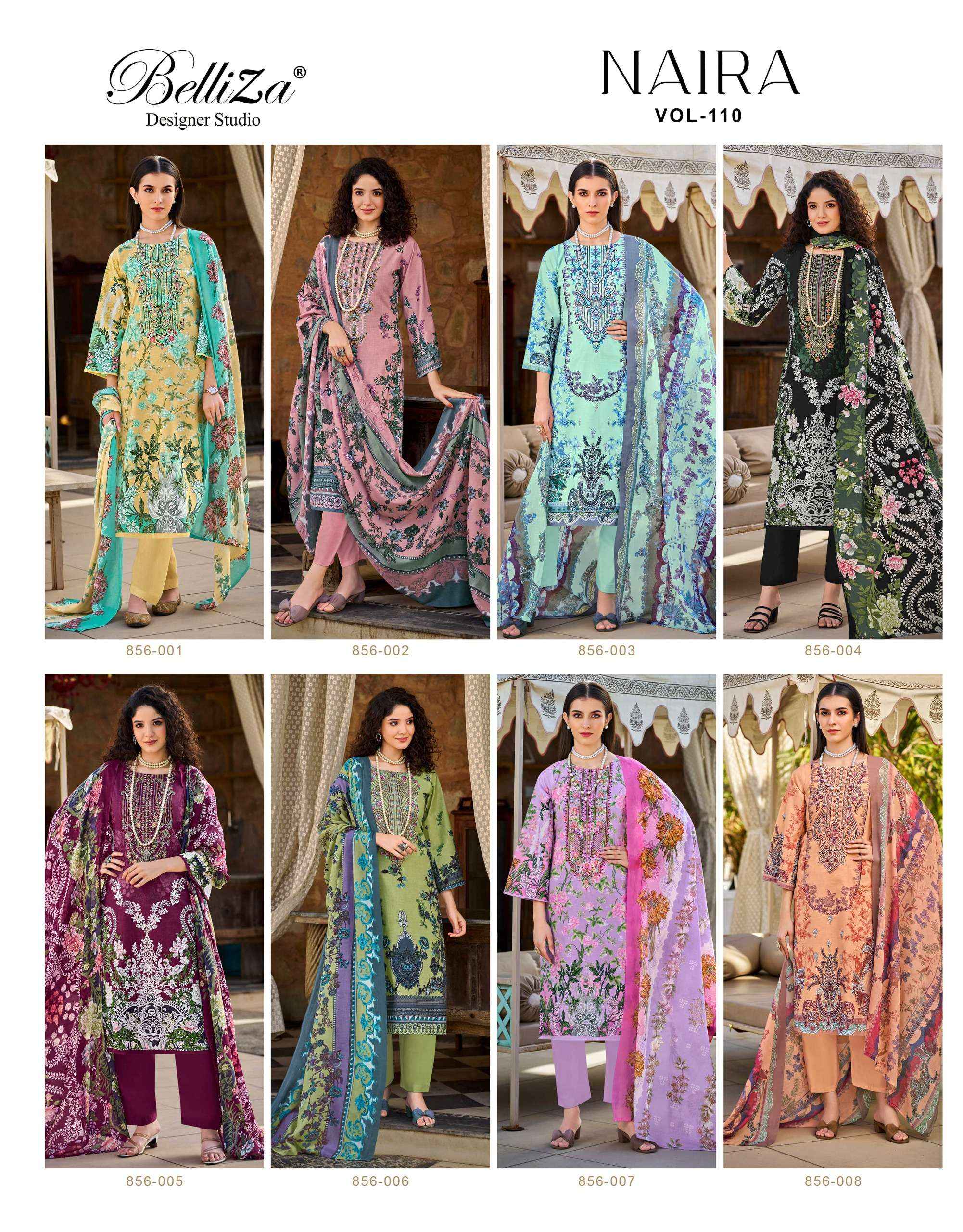 Belliza Naira Vol 110 Cotton Dress Material 8 pcs Cataloge
