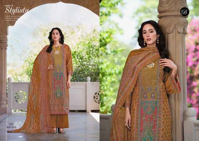 Belliza Nusrat Vol 5 Viscose Musline Dress Material 6 pcs Catalogue