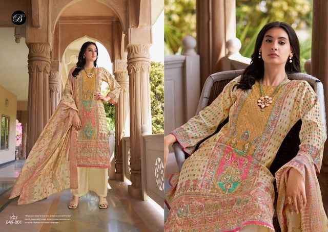 Belliza Nusrat Vol 5 Viscose Musline Dress Material 6 pcs Catalogue