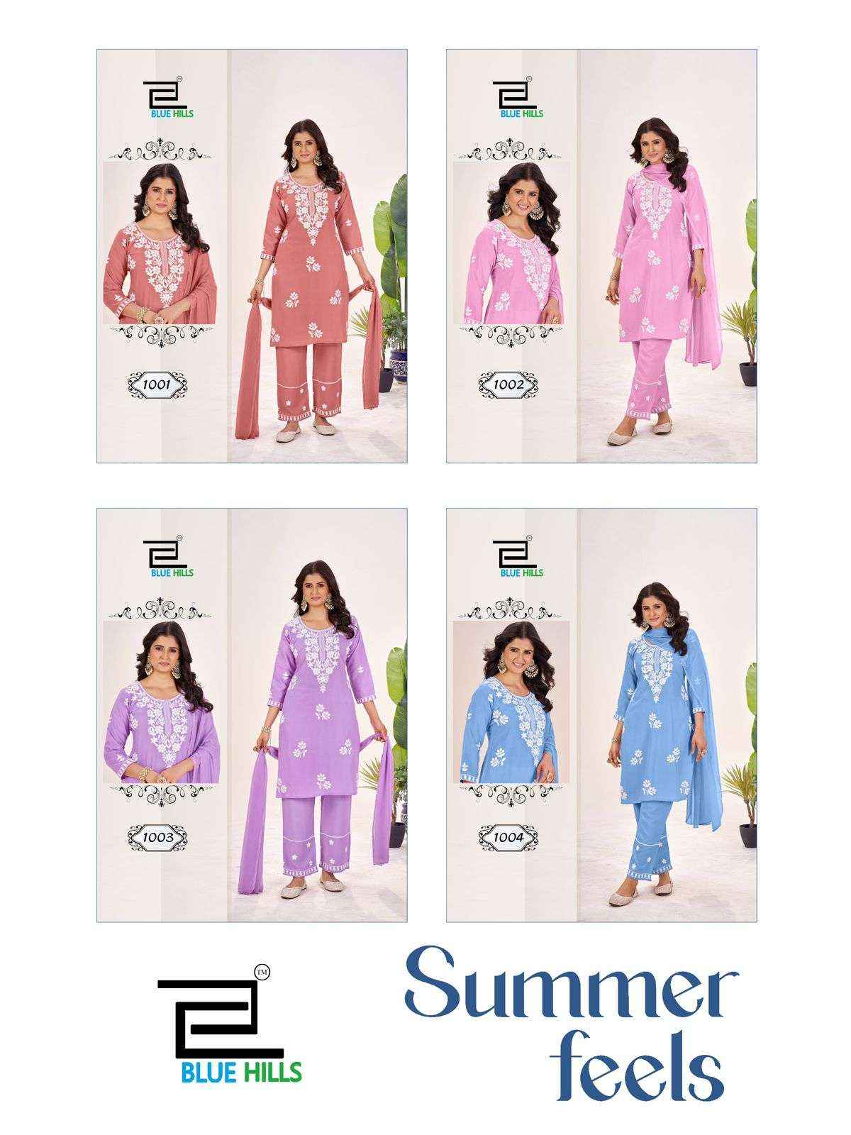 Blue Hills Summer Feels Rayon Kurti Combo 4 pcs Catalogue