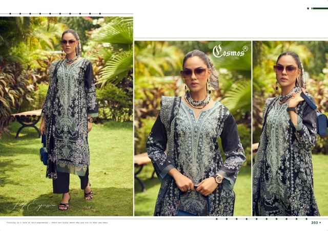 Cosmos Needle Wonder Vol 2 Lawn Cotton Dress Material 8 pcs Catalogue