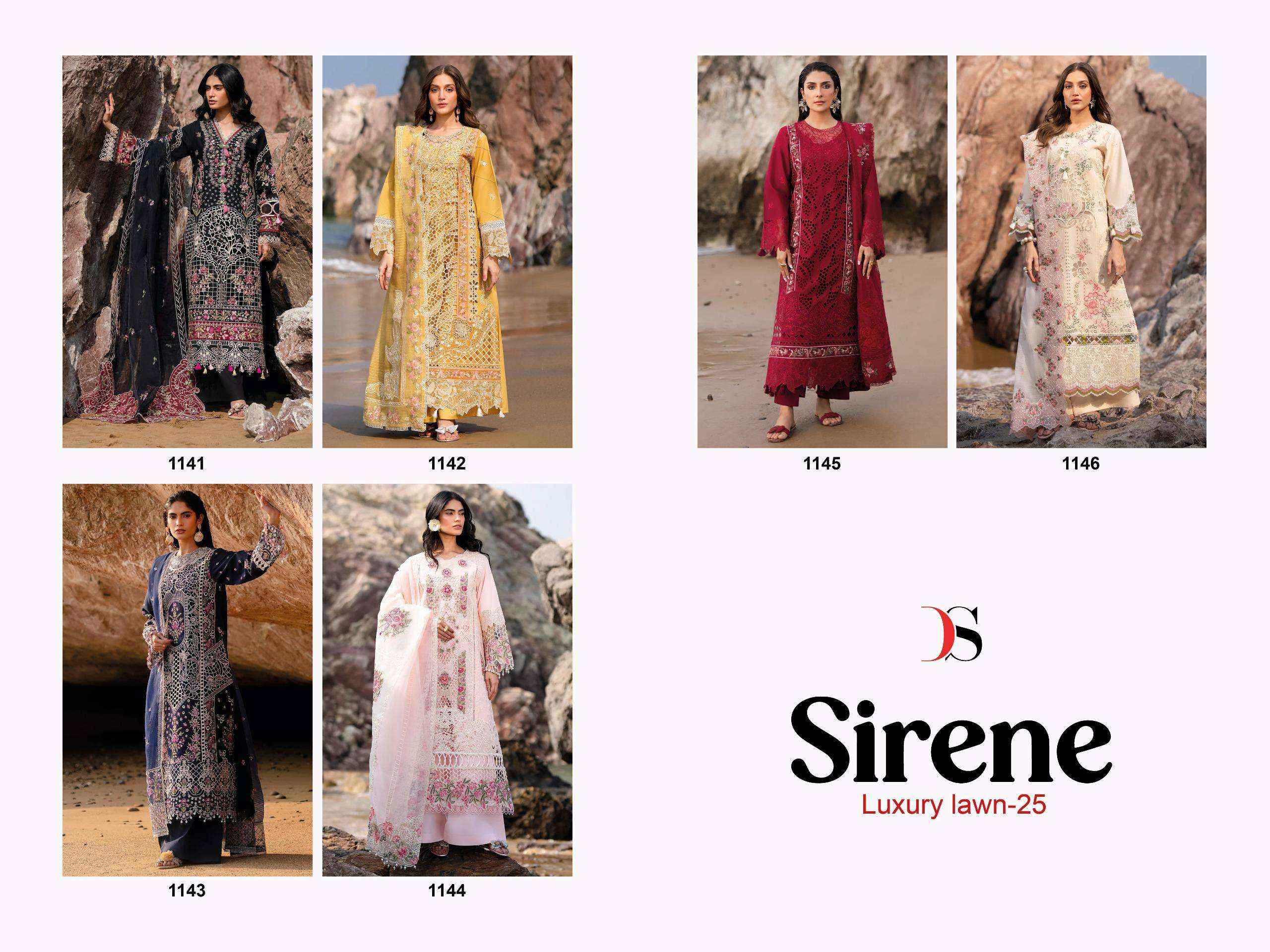 Deepsy Sirene Luxury Lawn 25 Cotton Dress Material 6 pcs Catalogue