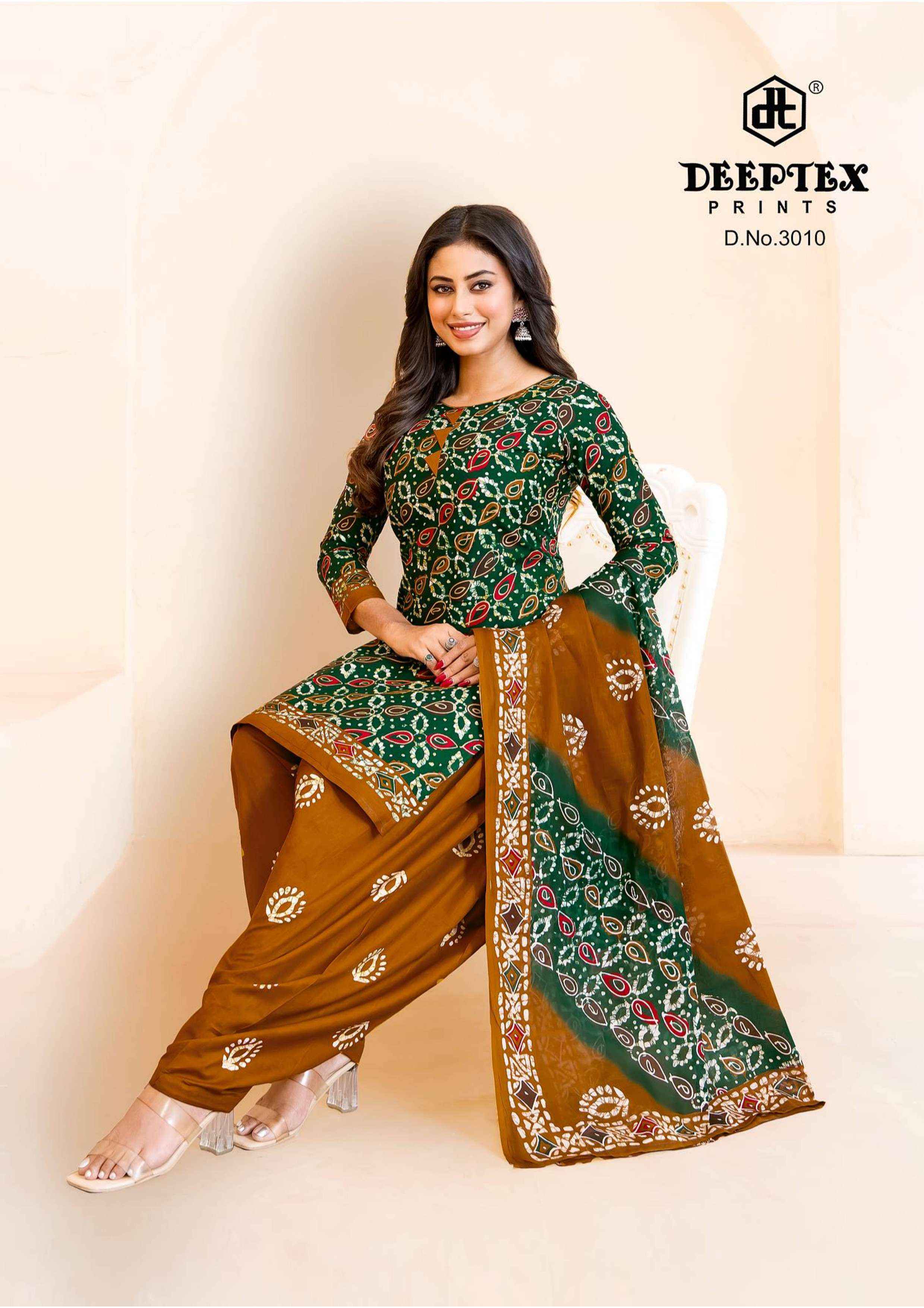 Deeptex Batik Plus Vol 30 Cotton Dress Material 10 pcs Catalogue