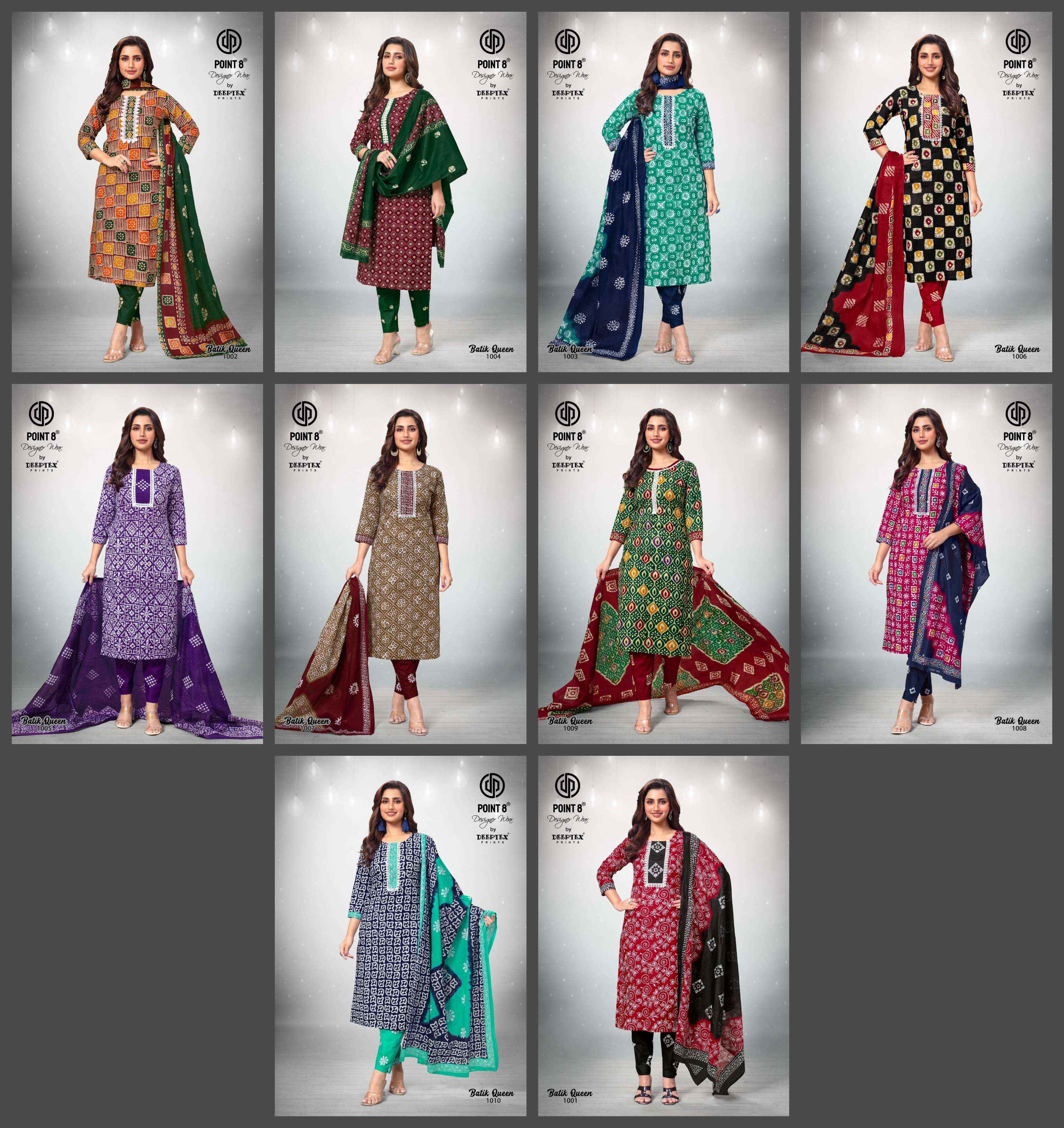 Deeptex Batik Queen Vol 1 Readymade Cotton Dress 10 pcs Catalogue