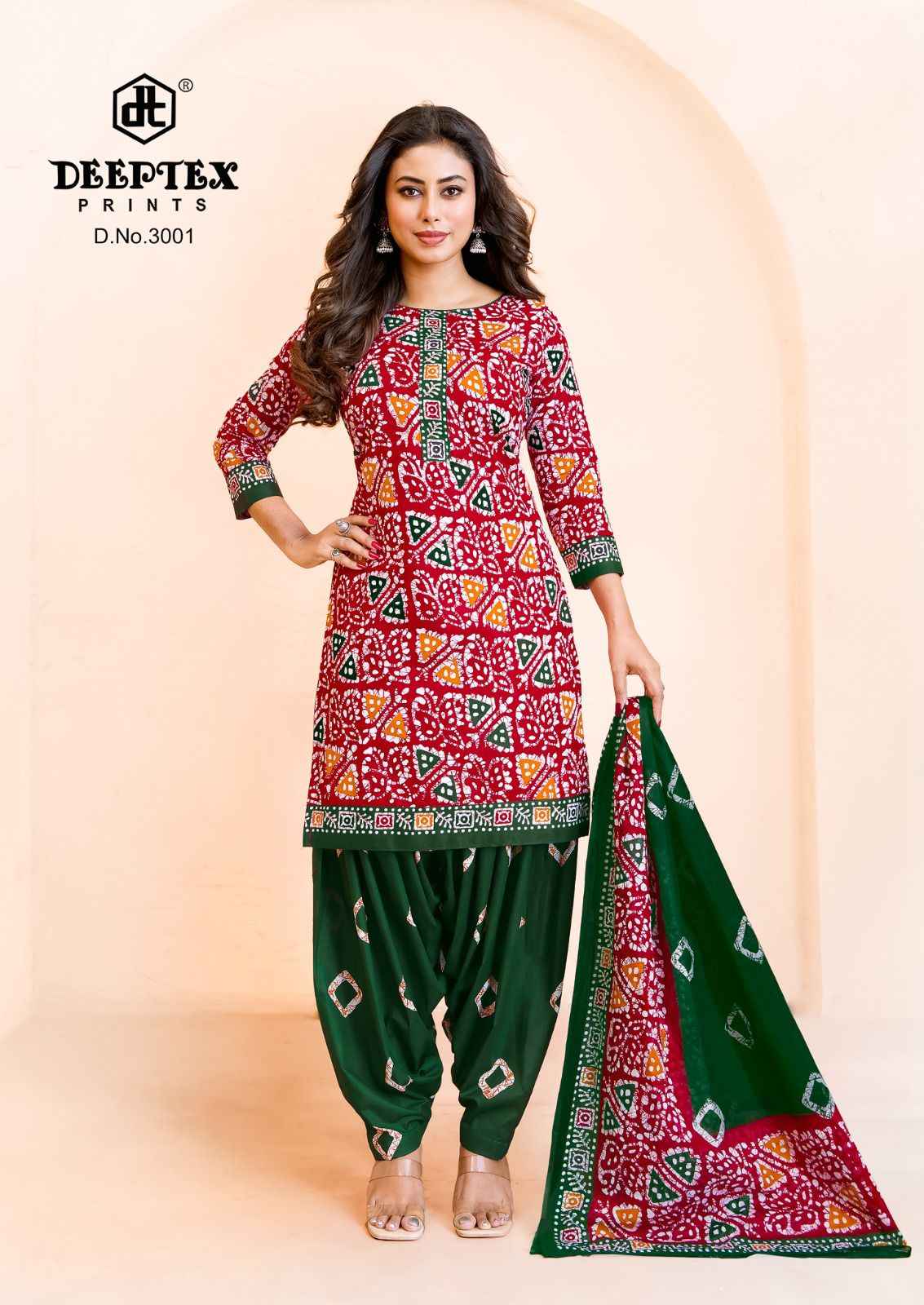 Deeptex Prints Batik Plus Vol 30 Cotton Dress Material 10 pcs Catalogue