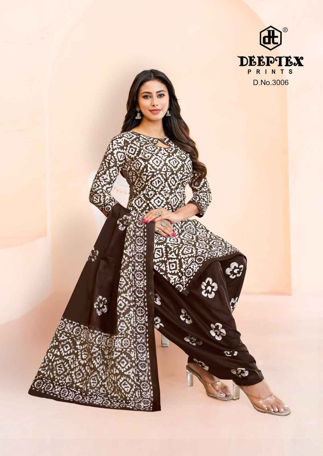 Deeptex Prints Batik Plus Vol 30 Cotton Dress Material 10 pcs Catalogue