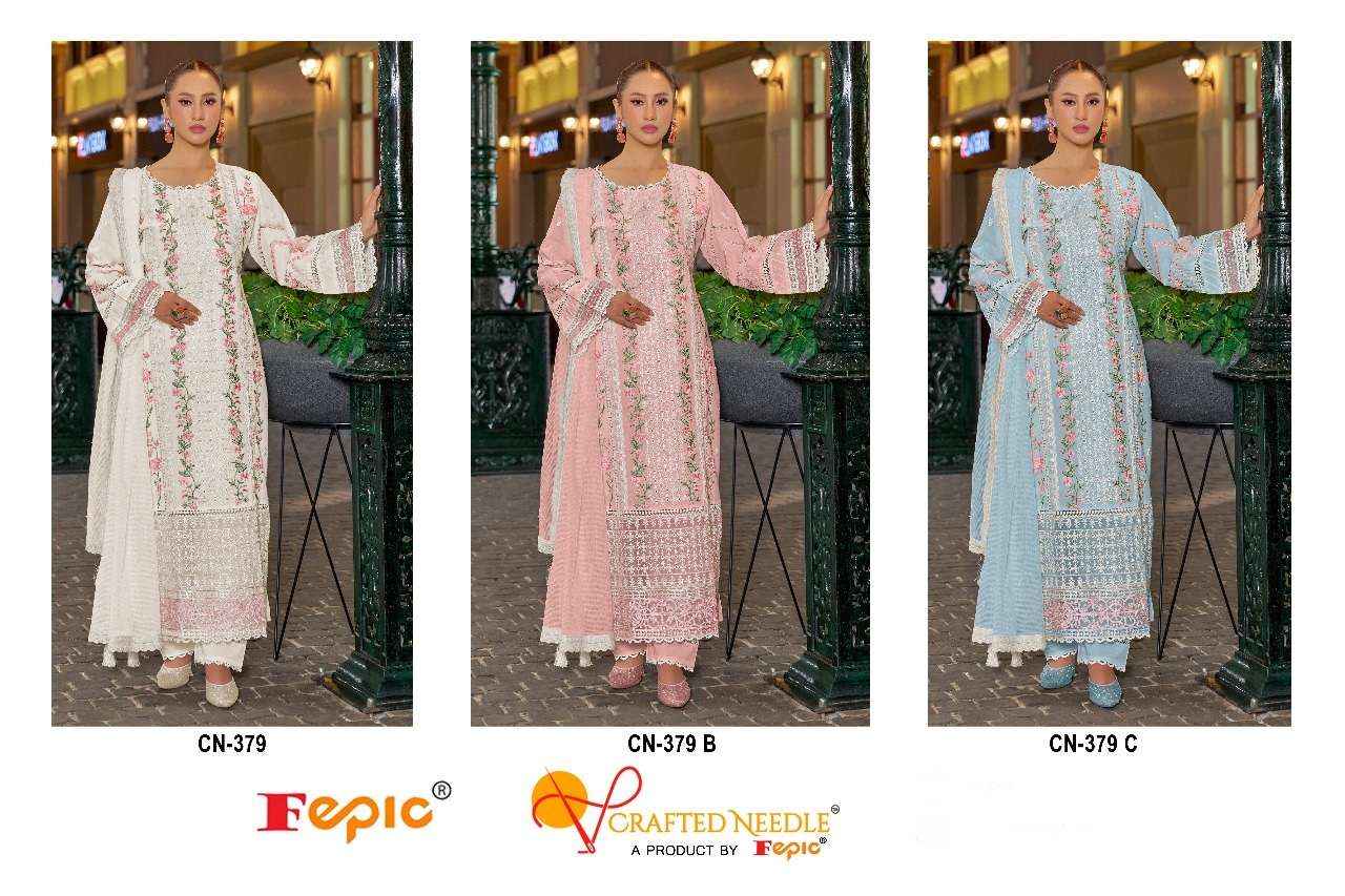 Fepic Crafted Needle Cn 379 Readymade Cotton Dress 3 pcs Catalogue