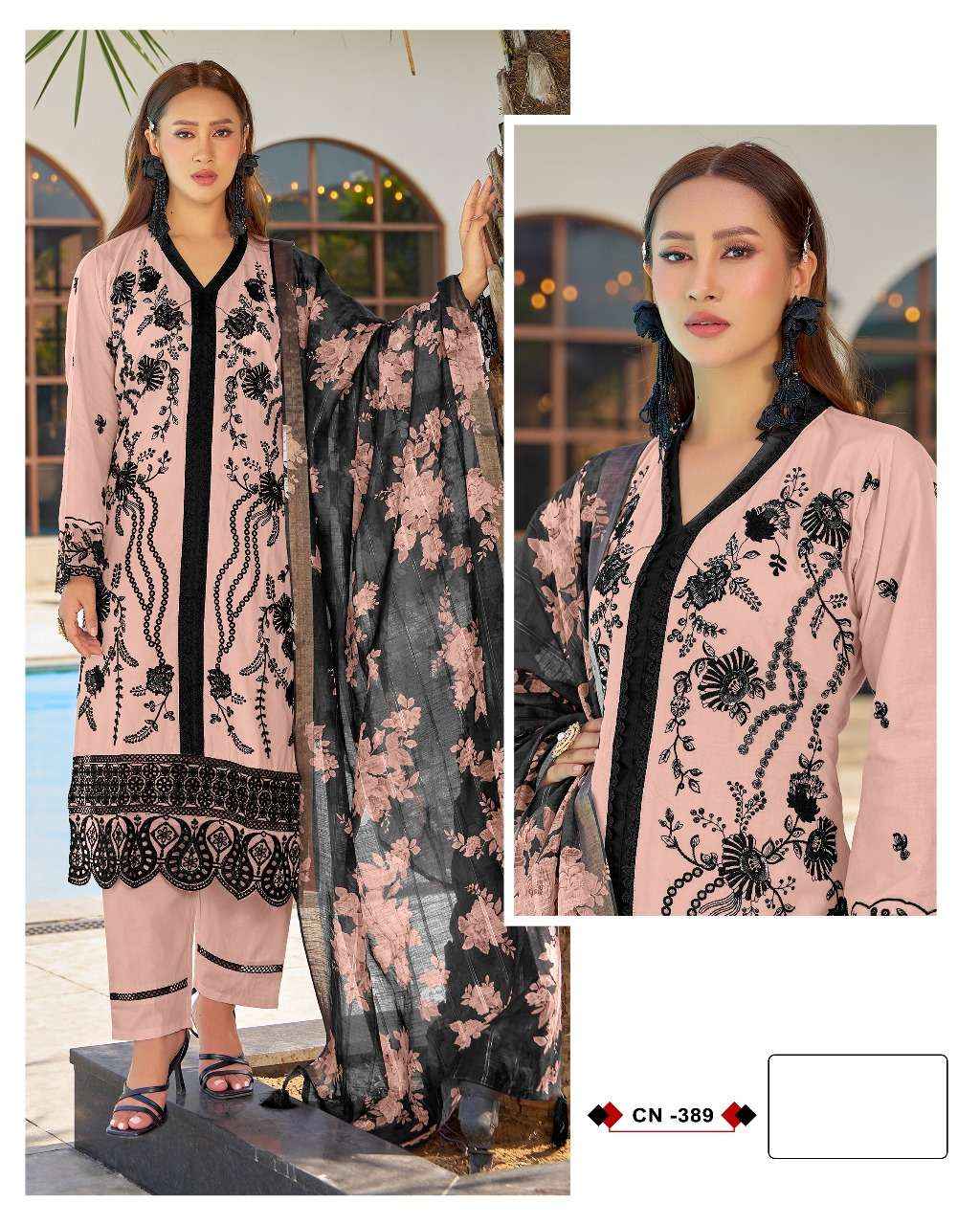 Fepic Crafted Needle Cn 389 Readymade Cotton Dress 3 pcs Catalogue