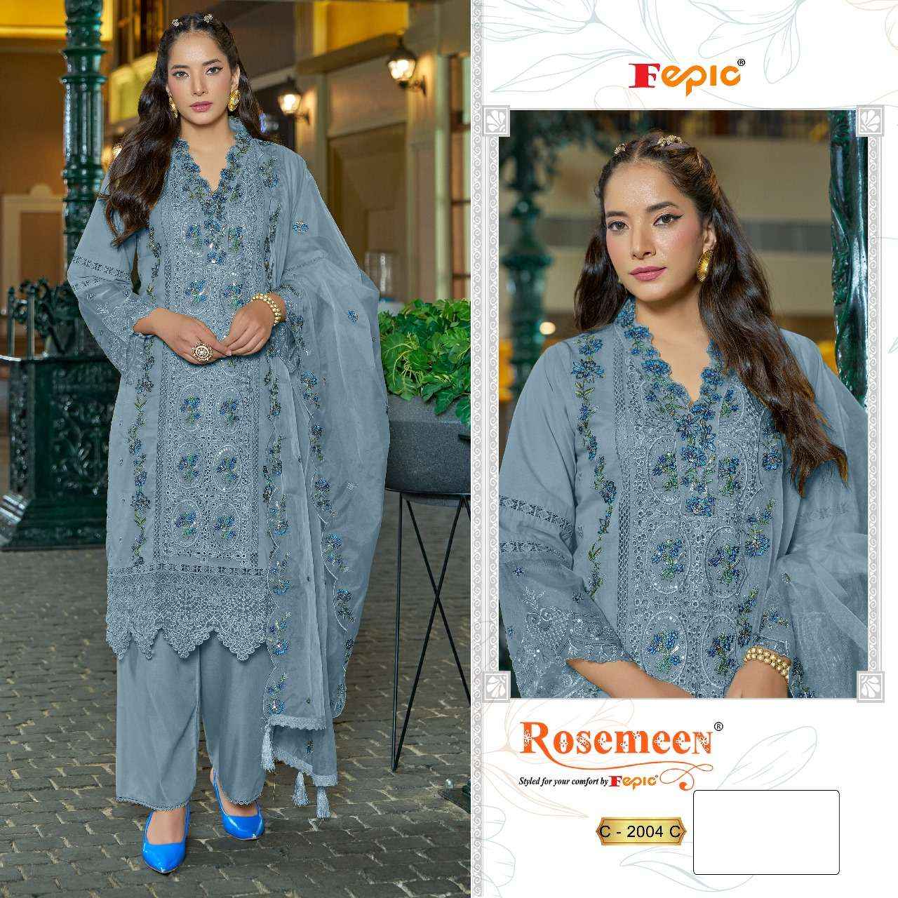 Fepic Rosemeen C 2004 Cotton Dress Material 3 pcs Catalogue