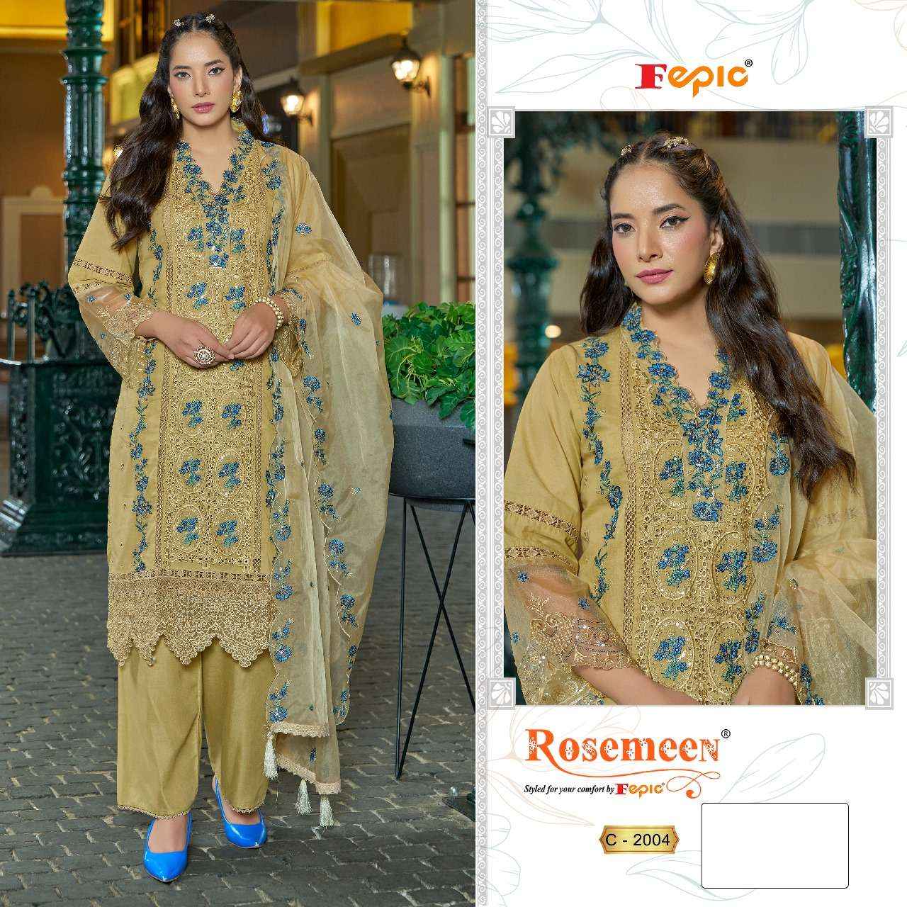 Fepic Rosemeen C 2004 Cotton Dress Material 3 pcs Catalogue