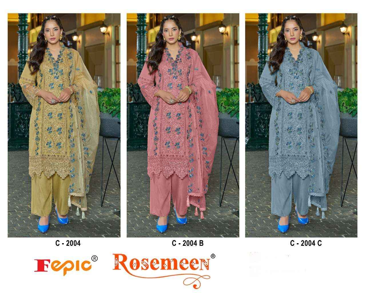 Fepic Rosemeen C 2004 Cotton Dress Material 3 pcs Catalogue