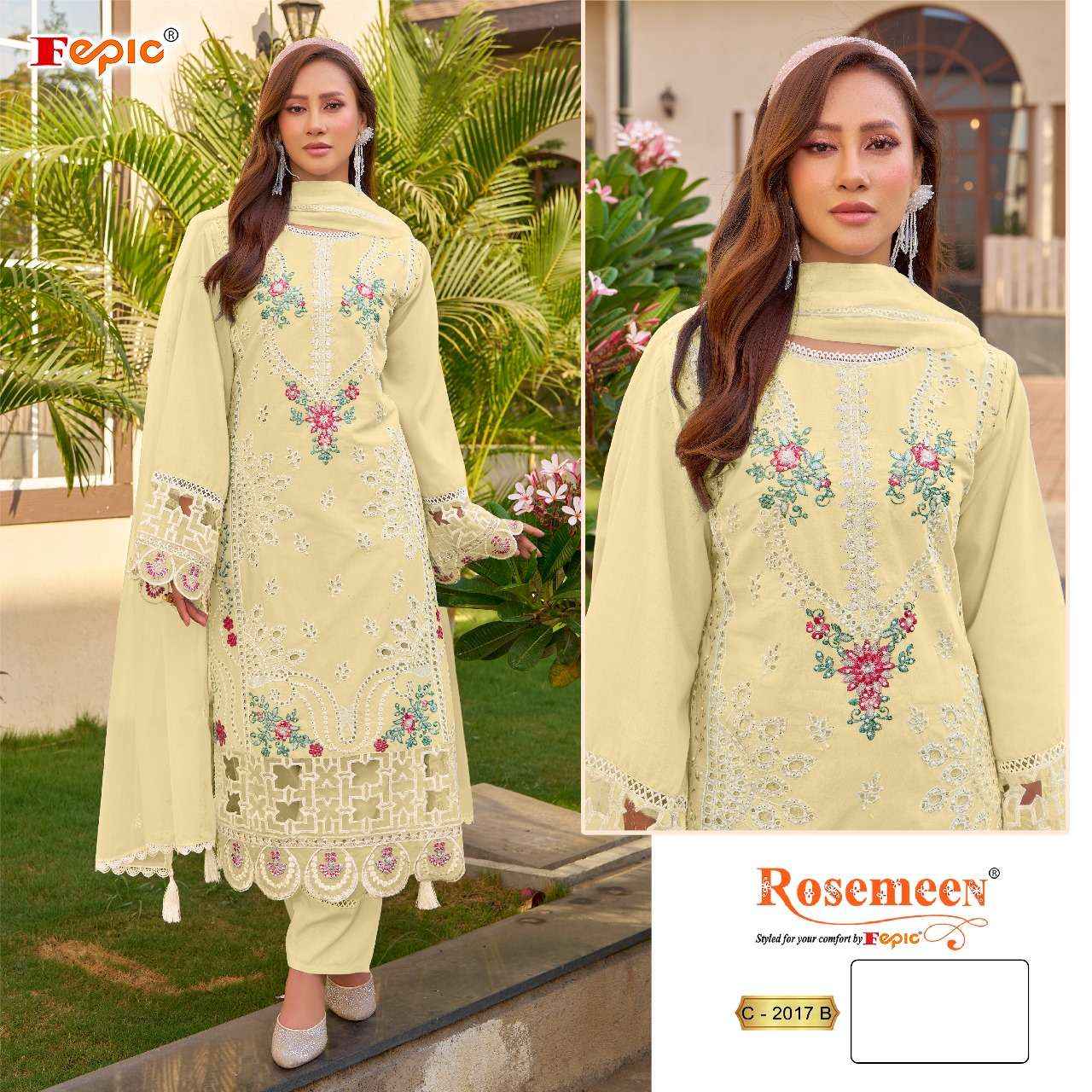 Fepic Rosemeen C 2017 Cotton Dress Material 3 pcs Catalogue