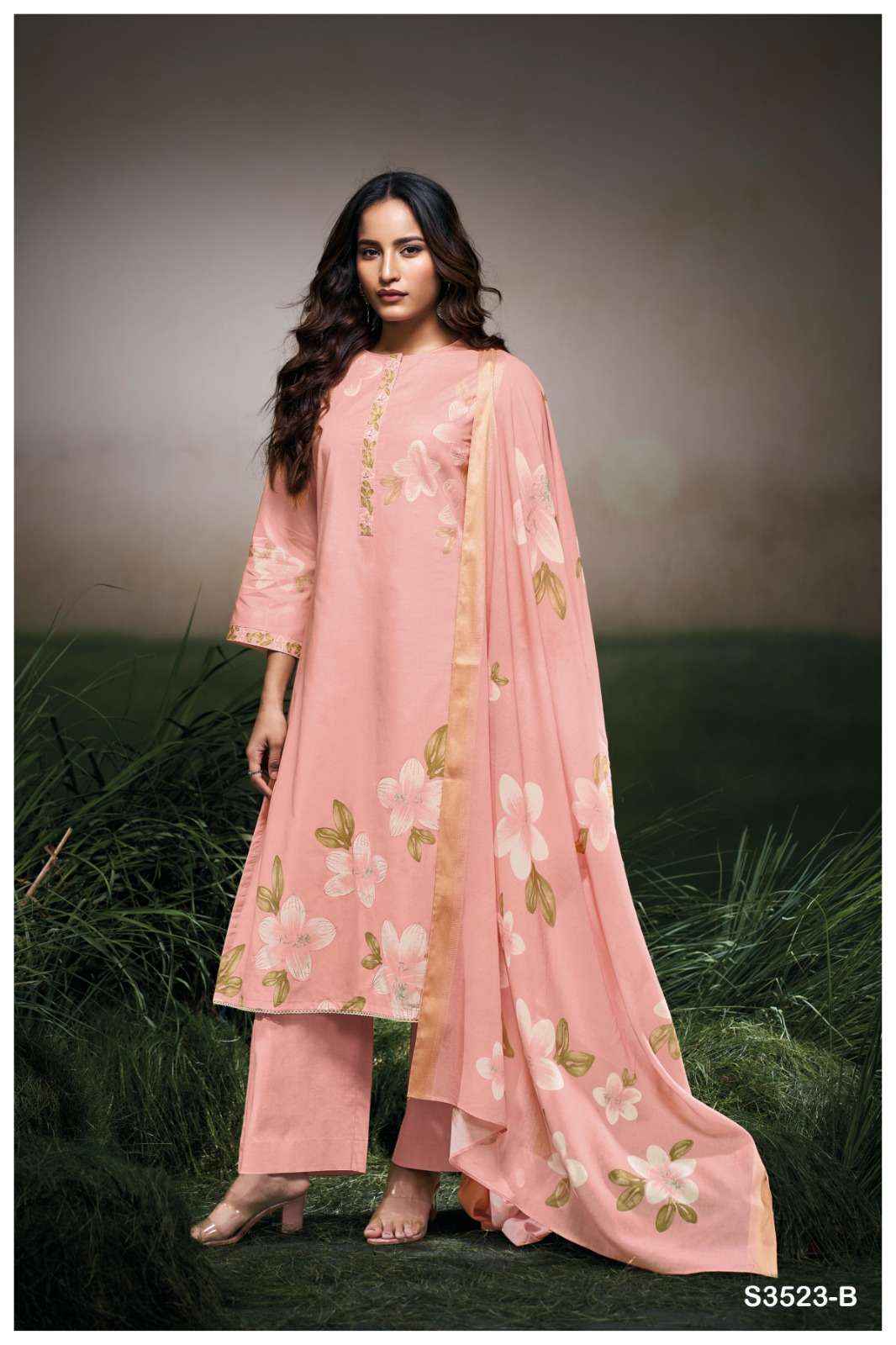 Ganga Faryat 3523 Cotton Dress Material 4 pcs Catalogue