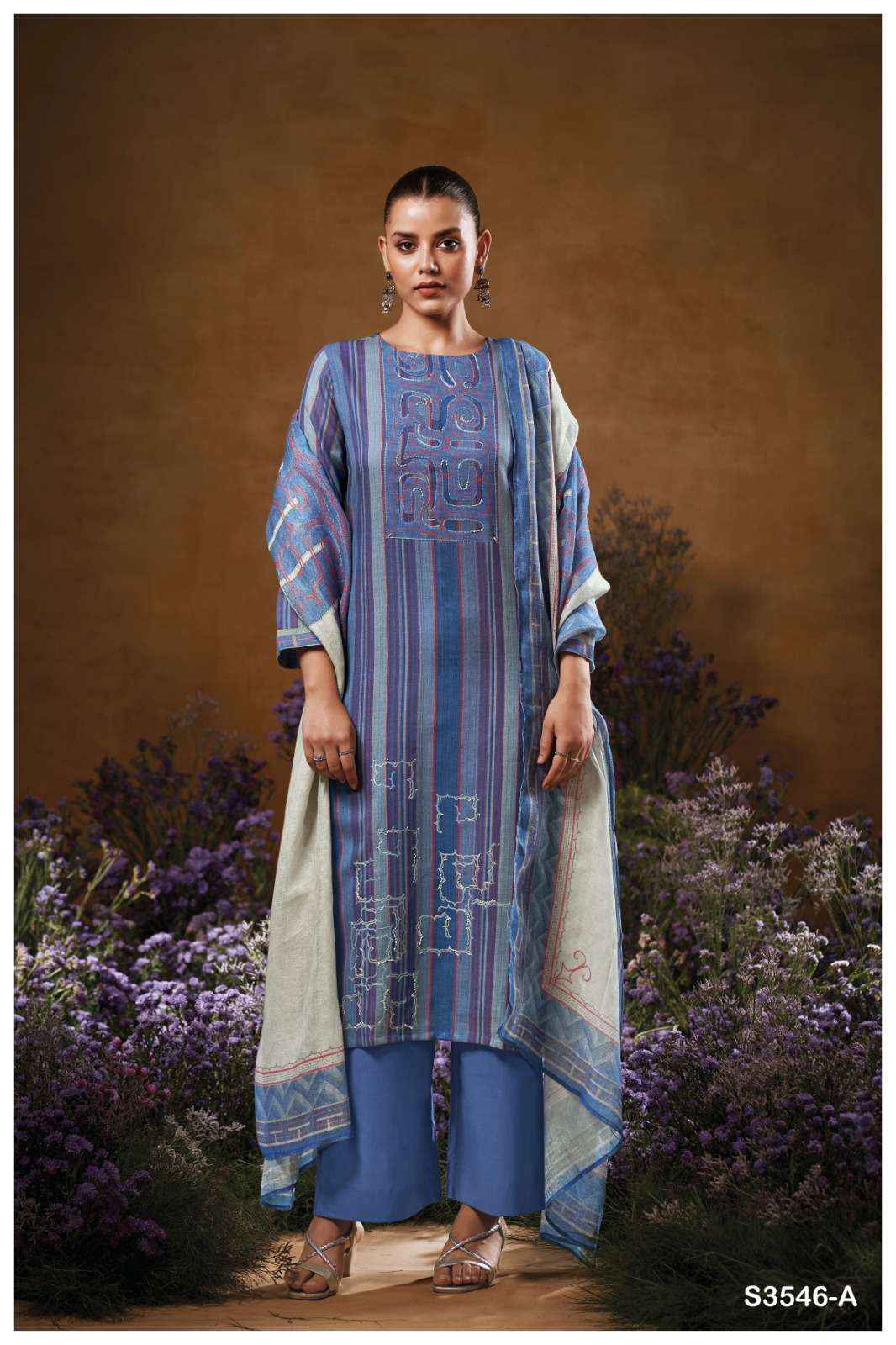 Ganga Tavia 3546 Cotton Dress Material 4 pcs Catalogue