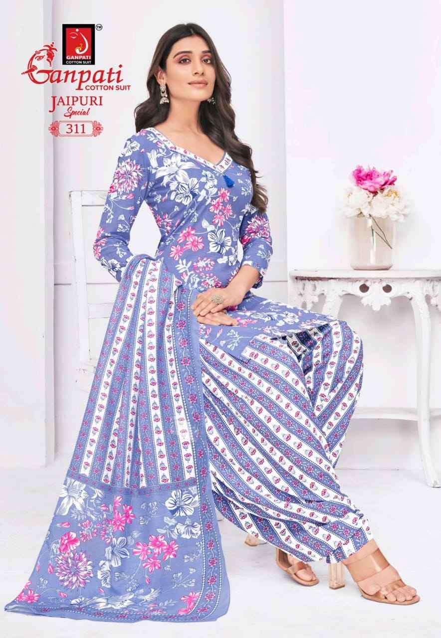 Ganpati Jaipuri Special Patiyala Vol 15 Cotton Dress Material 15 pcs Catalogue