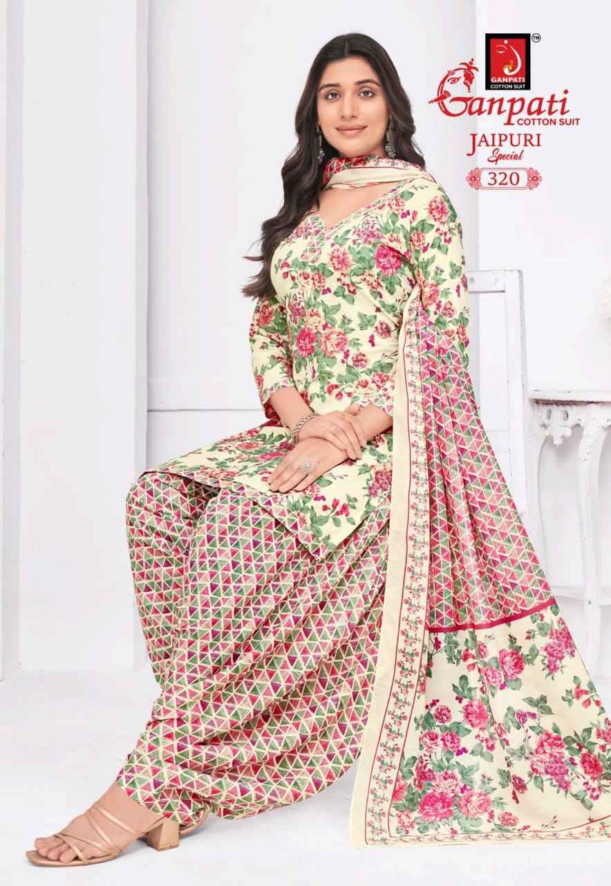 Ganpati Jaipuri Special Patiyala Vol 15 Cotton Dress Material 15 pcs Catalogue