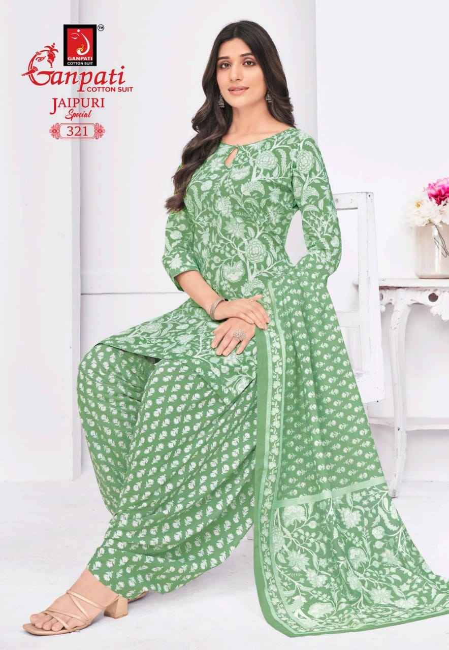 Ganpati Jaipuri Special Patiyala Vol 15 Cotton Dress Material 15 pcs Catalogue