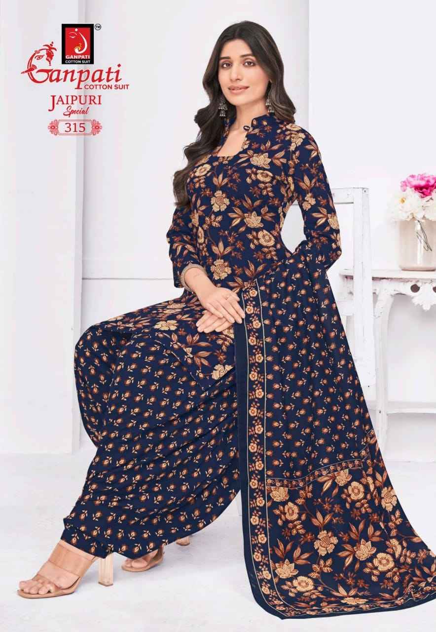 Ganpati Jaipuri Special Patiyala Vol 15 Cotton Dress Material 15 pcs Catalogue
