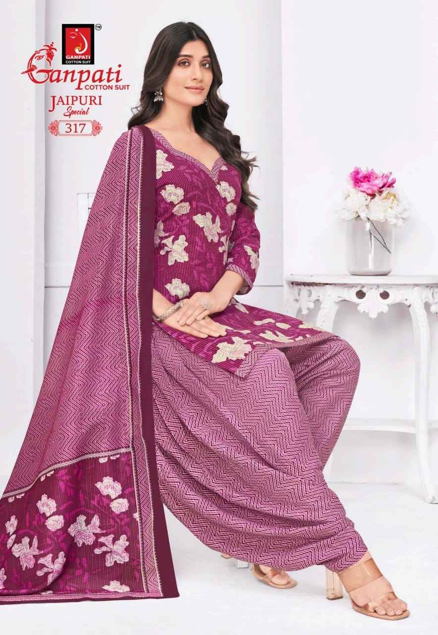 Ganpati Jaipuri Special Patiyala Vol 15 Cotton Dress Material 15 pcs Catalogue
