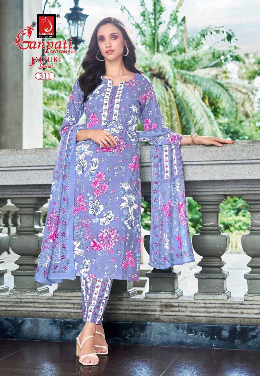 Ganpati Jaipuri Special Vol 15 Cotton Dress Material 15 pcs Catalogue