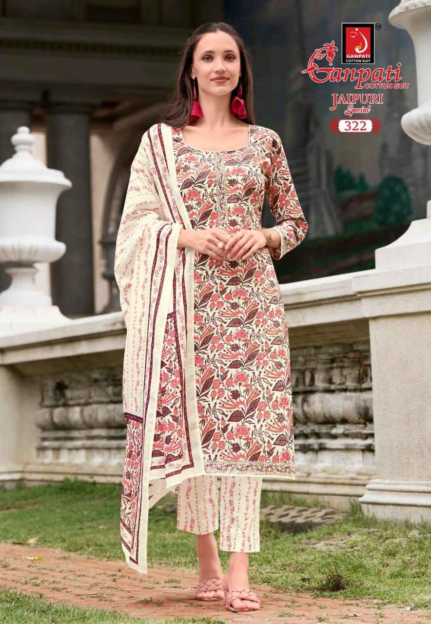 Ganpati Jaipuri Special Vol 15 Cotton Dress Material 15 pcs Catalogue