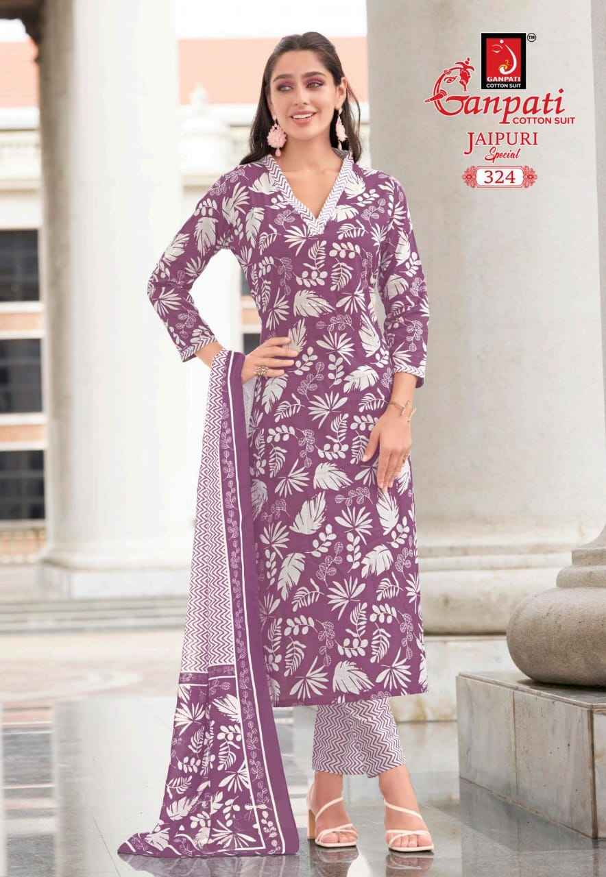 Ganpati Jaipuri Special Vol 15 Cotton Dress Material 15 pcs Catalogue