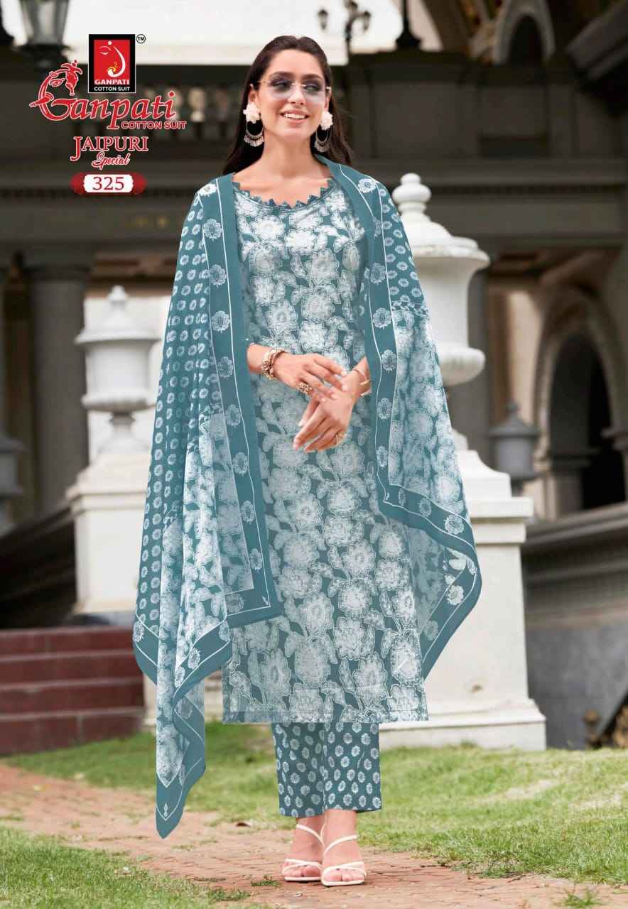 Ganpati Jaipuri Special Vol 15 Cotton Dress Material 15 pcs Catalogue
