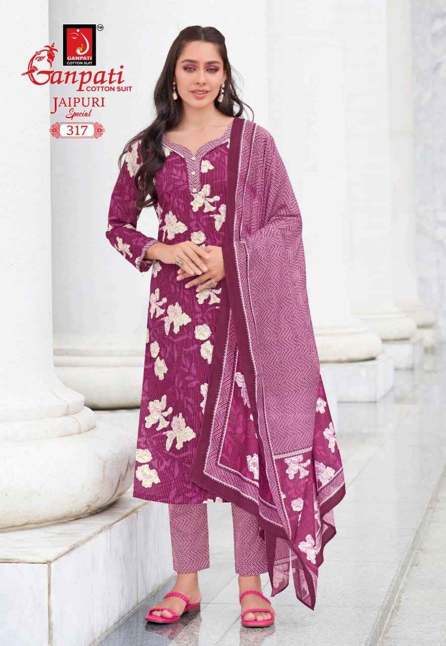 Ganpati Jaipuri Special Vol 15 Cotton Dress Material 15 pcs Catalogue