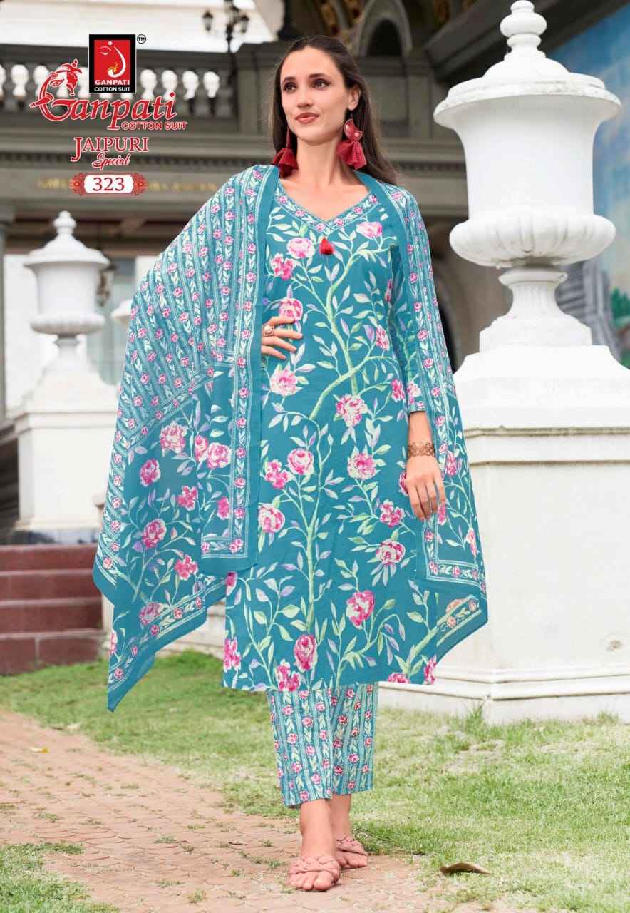 Ganpati Jaipuri Special Vol 15 Cotton Dress Material 15 pcs Catalogue