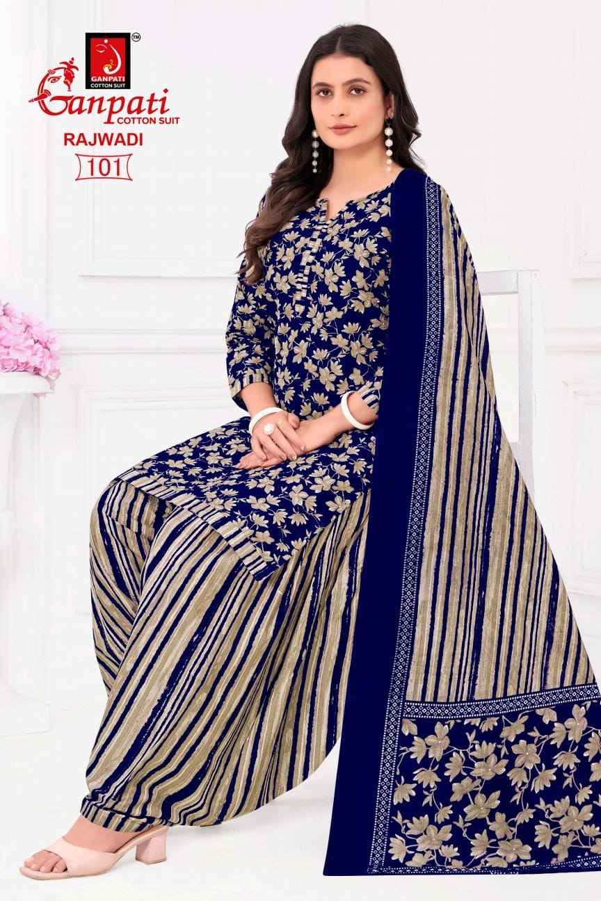 Ganpati Rajwadi Vol 1 Cotton Dress Material 6 pcs Catalogue