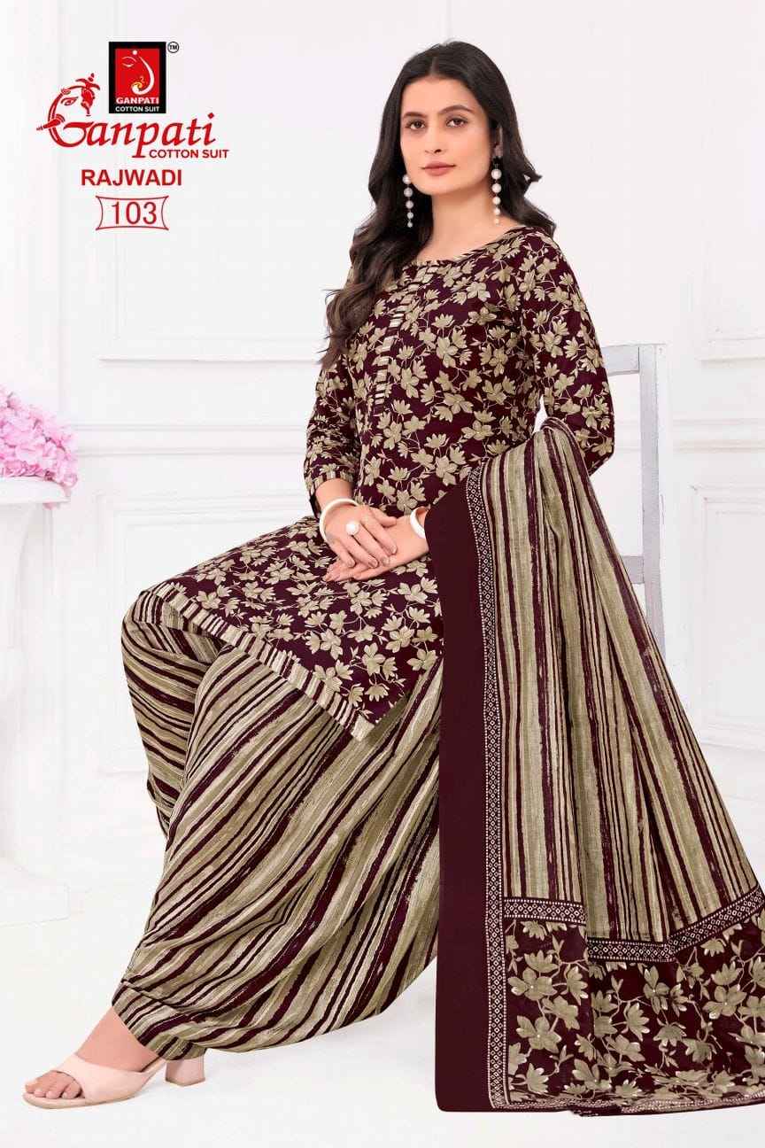 Ganpati Rajwadi Vol 1 Cotton Dress Material 6 pcs Catalogue