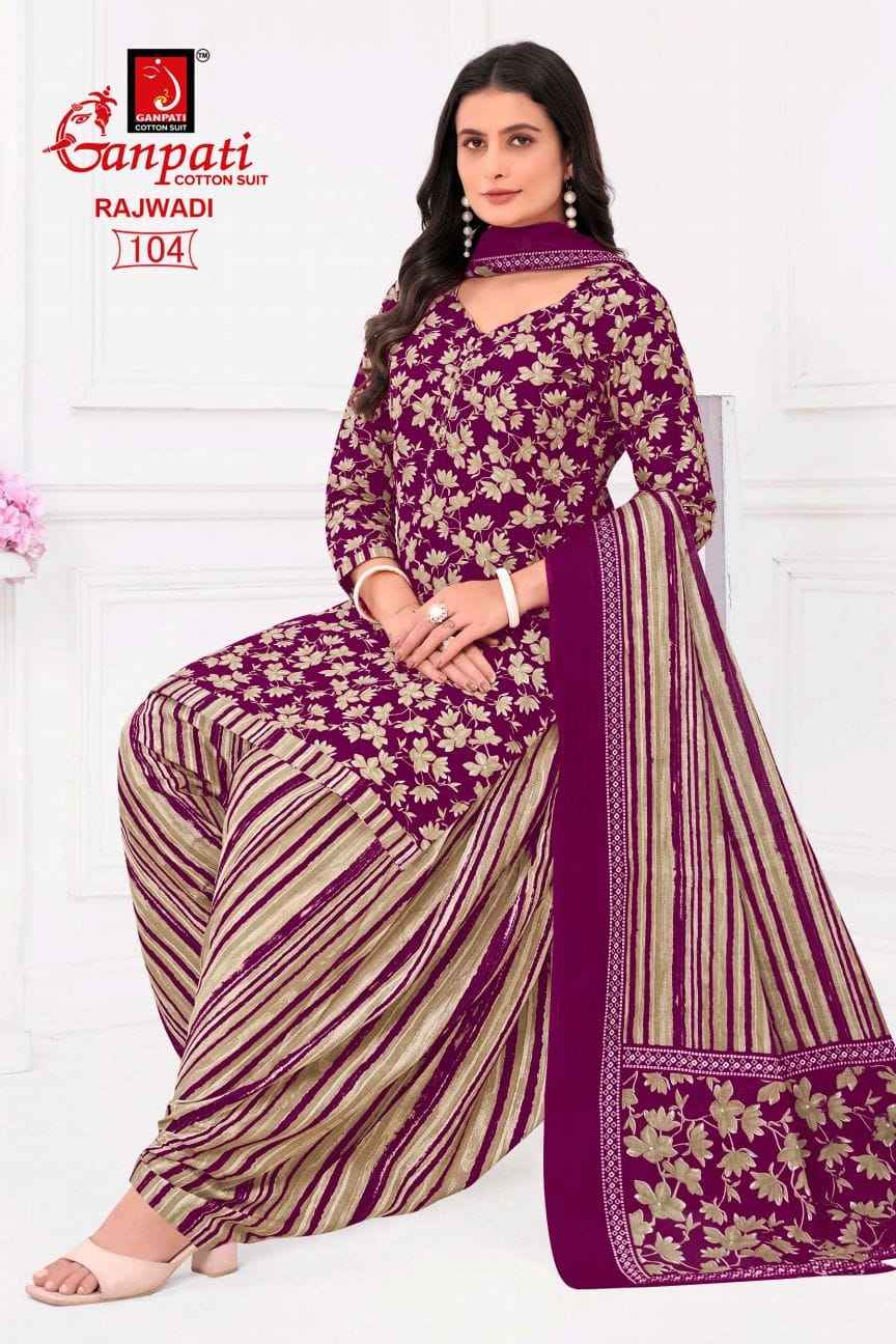 Ganpati Rajwadi Vol 1 Cotton Dress Material 6 pcs Catalogue