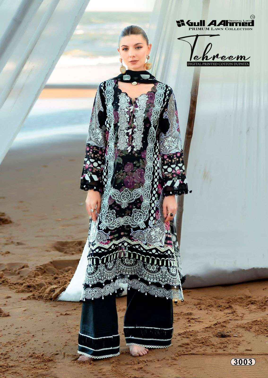 Gull Aahmed Tehreem Vol 3 Lawn Cotton Dress Material 6 pcs Catalogue
