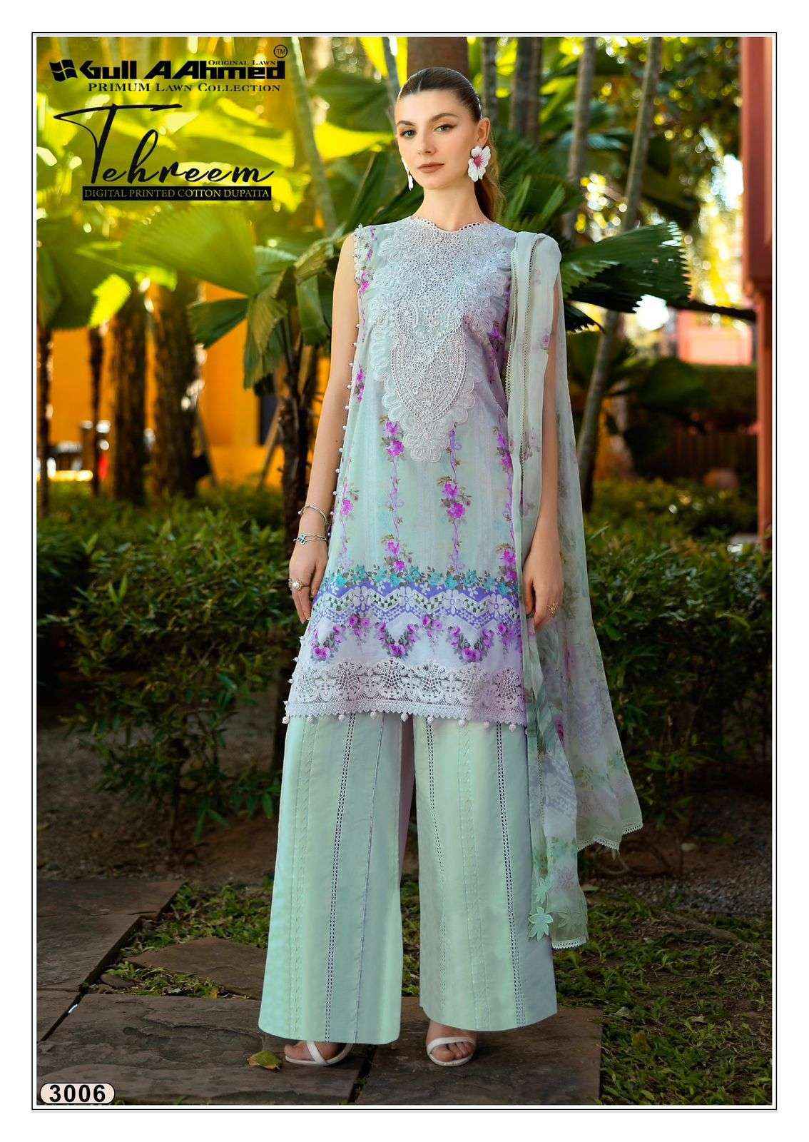 Gull Aahmed Tehreem Vol 3 Lawn Cotton Dress Material 6 pcs Catalogue
