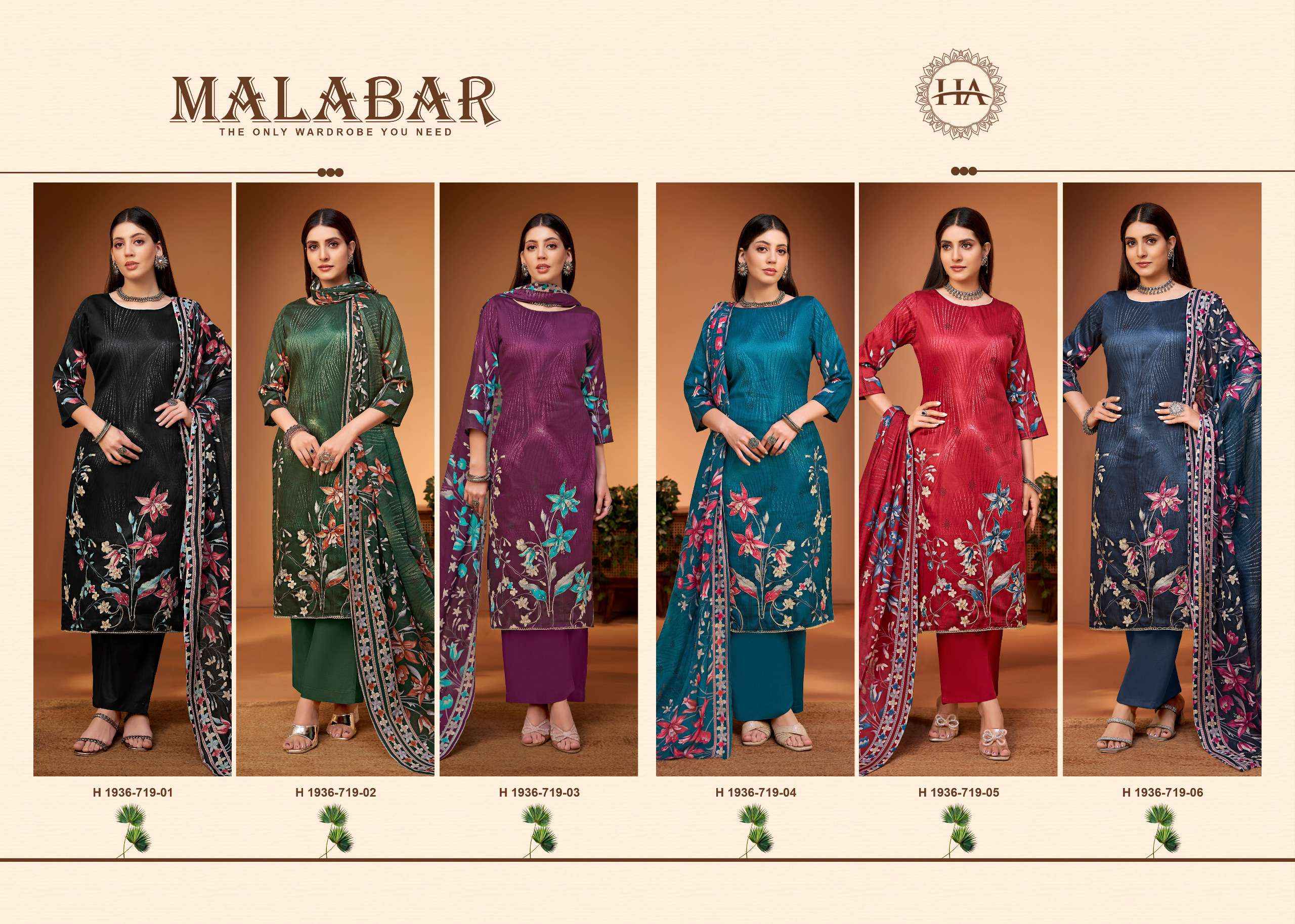 Harshit Fashion Malabar Jam Cotton Dress Material 6 pcs Catalogue