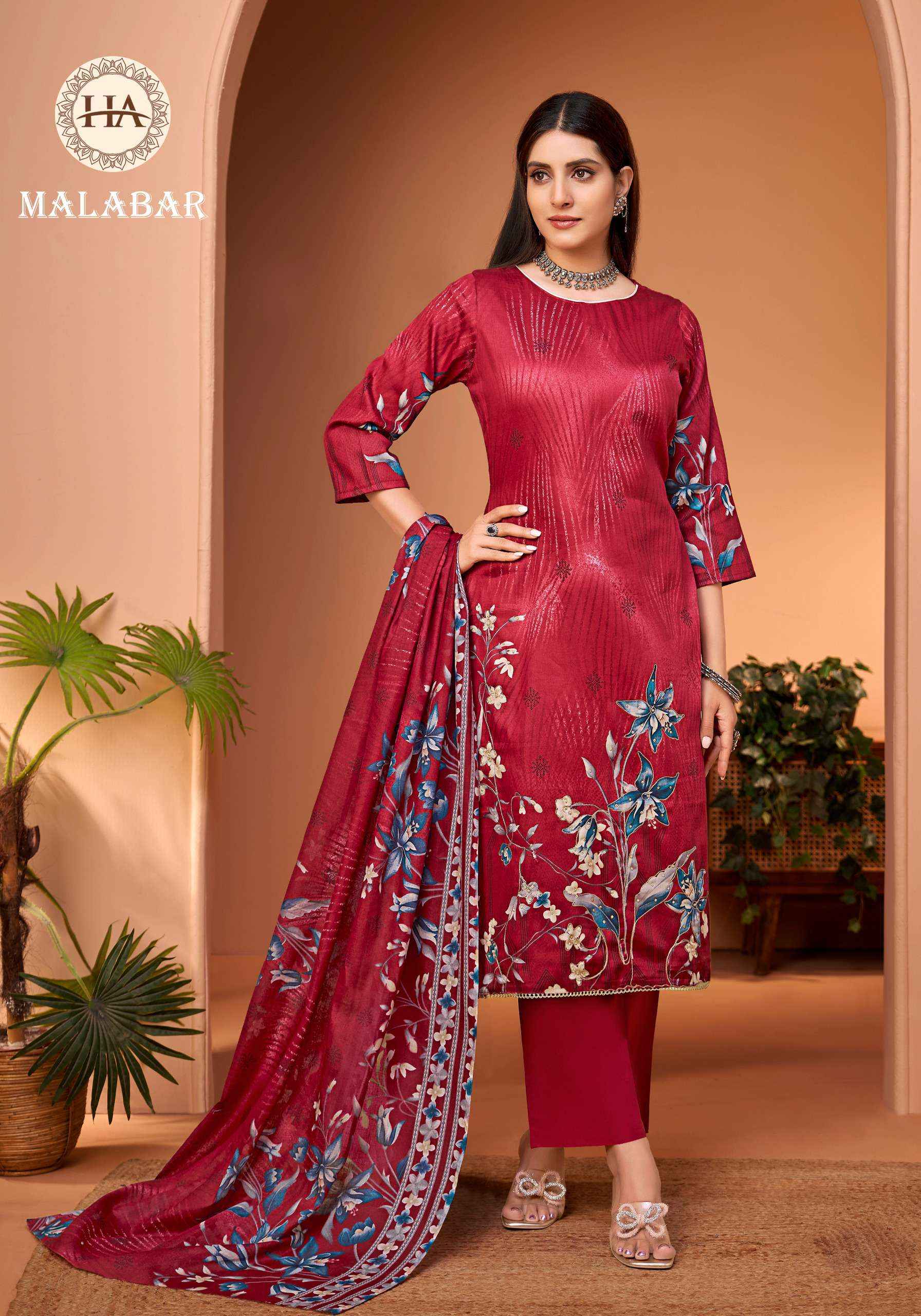 Harshit Fashion Malabar Jam Cotton Dress Material 6 pcs Catalogue