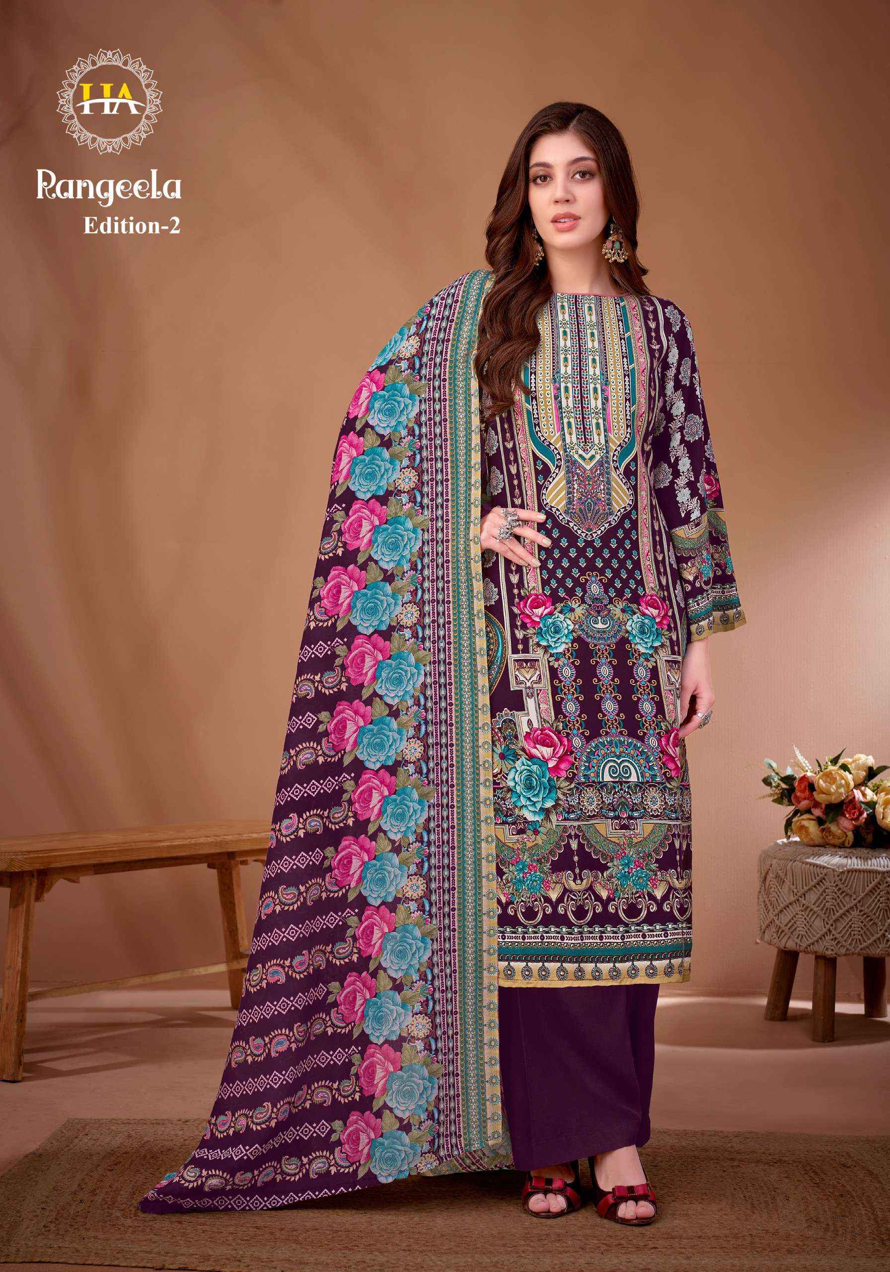 Harshit Fashion Rangeela Vol 2 Viscose Rayon Dress Material 8 pcs Catalogue