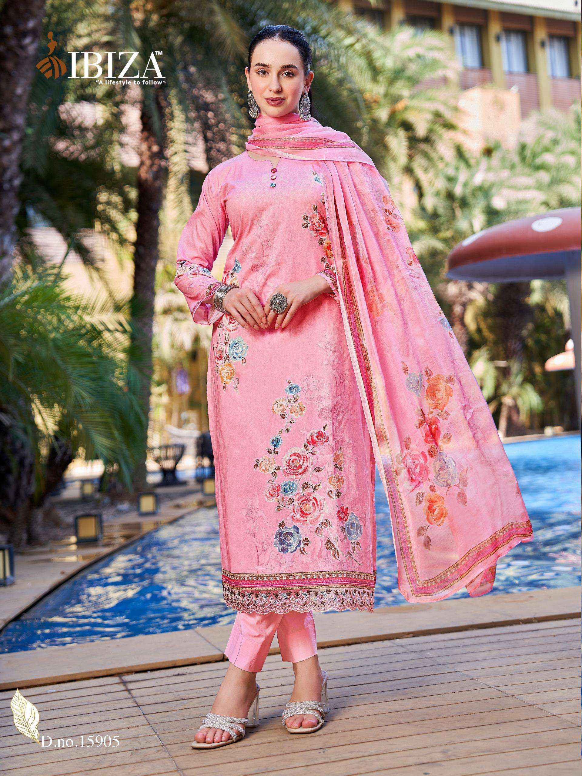 Ibiza Hill Queen Lawn Cotton Dress Material 4 Pc Catalogue