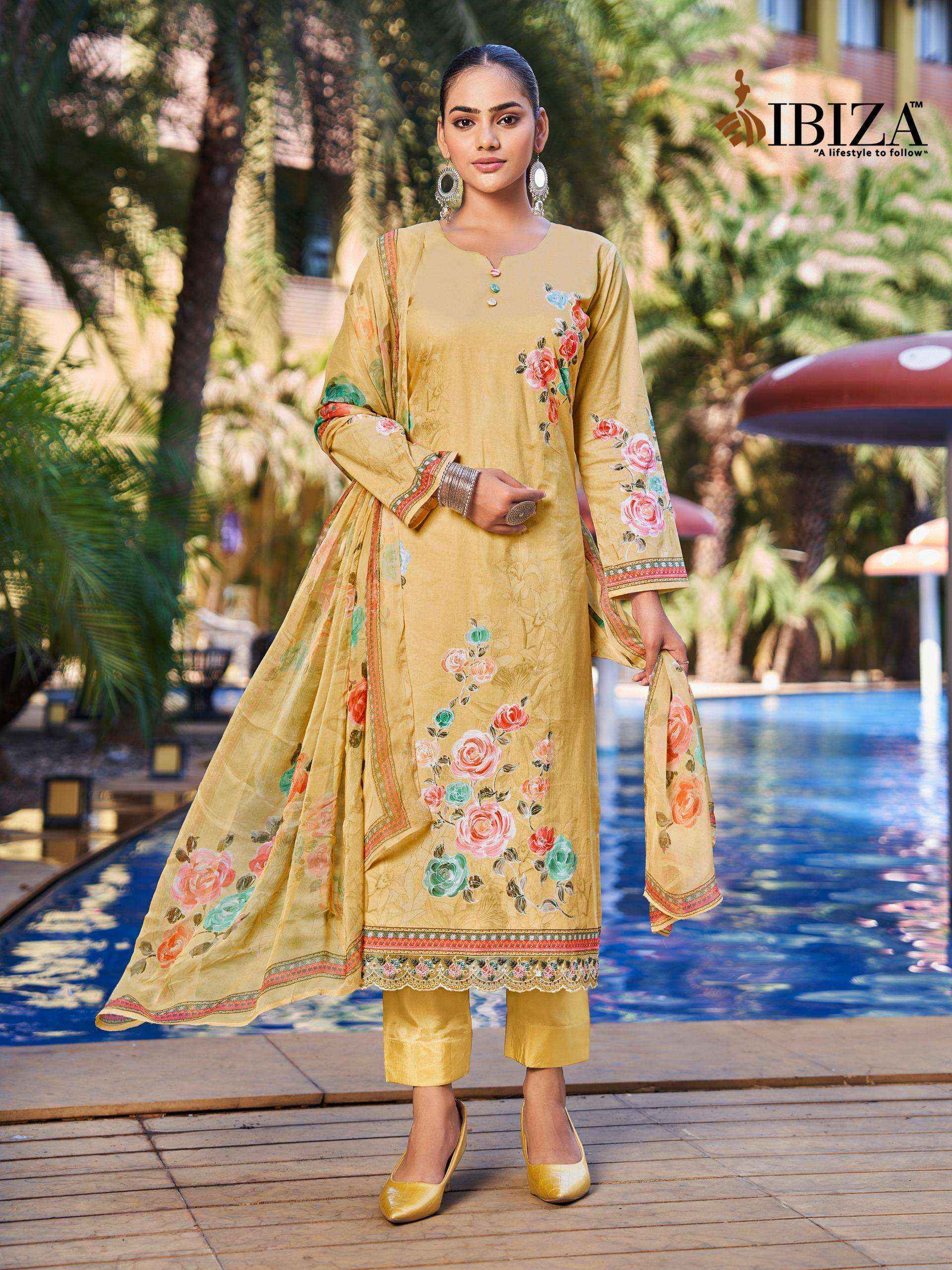 Ibiza Hill Queen Lawn Cotton Dress Material 4 Pc Catalogue