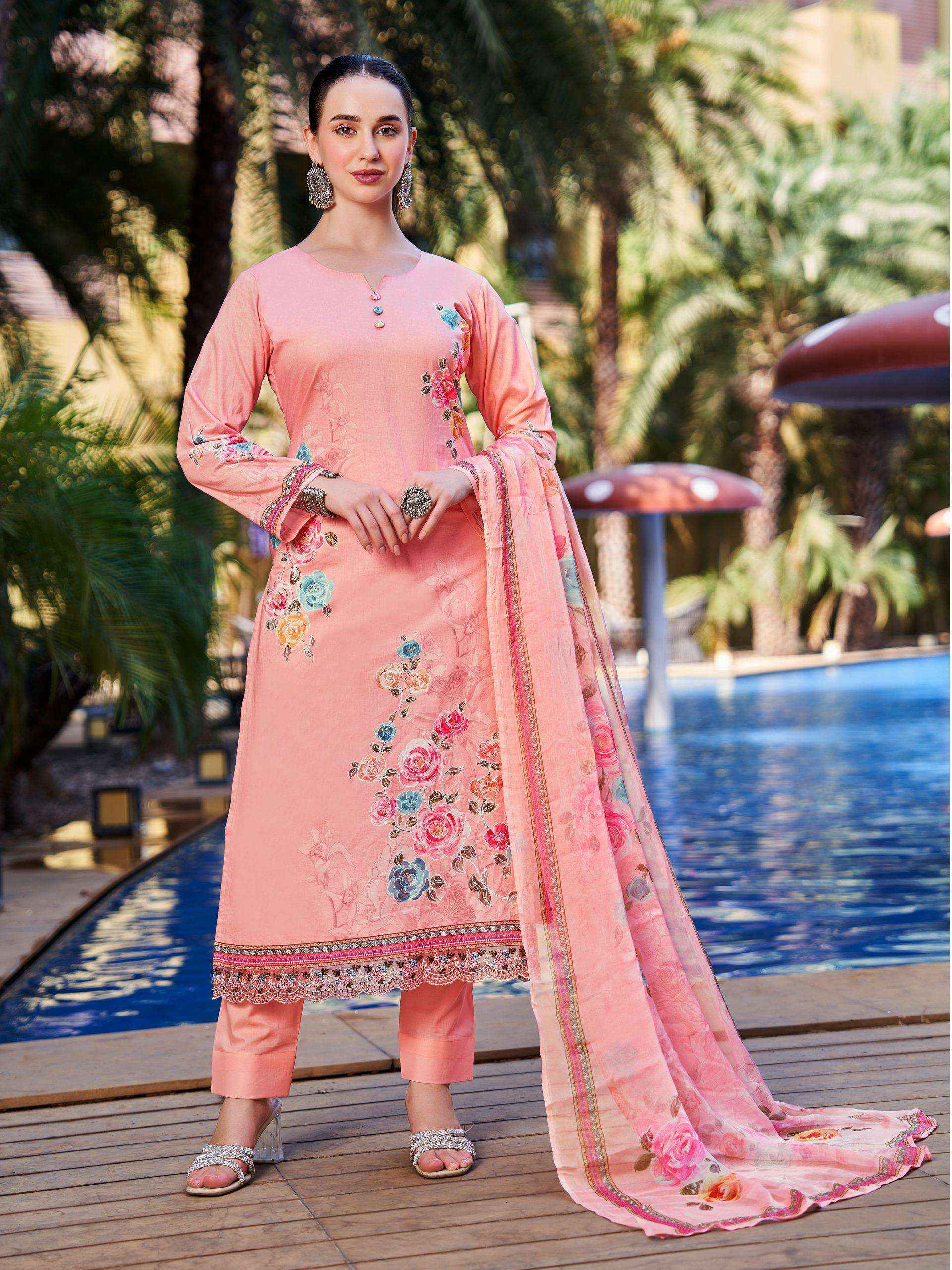 Ibiza Hill Queen Lawn Cotton Dress Material 4 Pc Catalogue