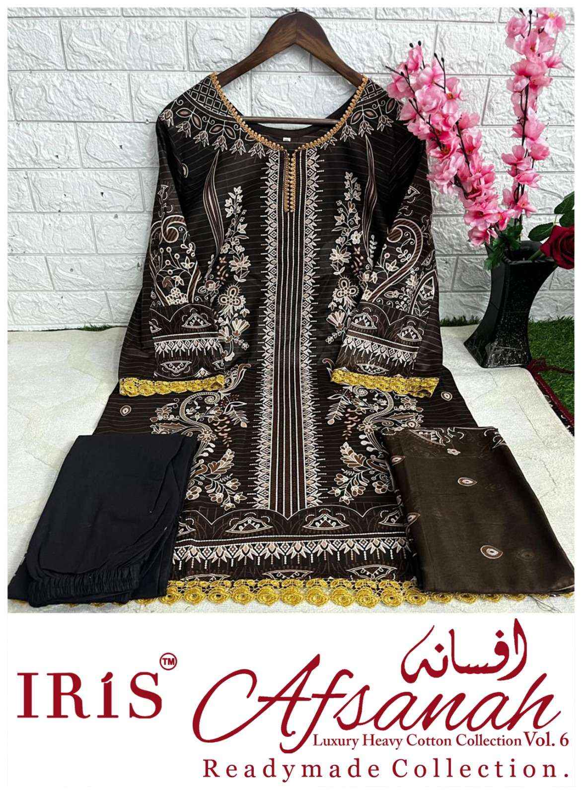 Iris Afsanah Vol 6 Readymade Cotton Dress Material 10 pcs Catalogue