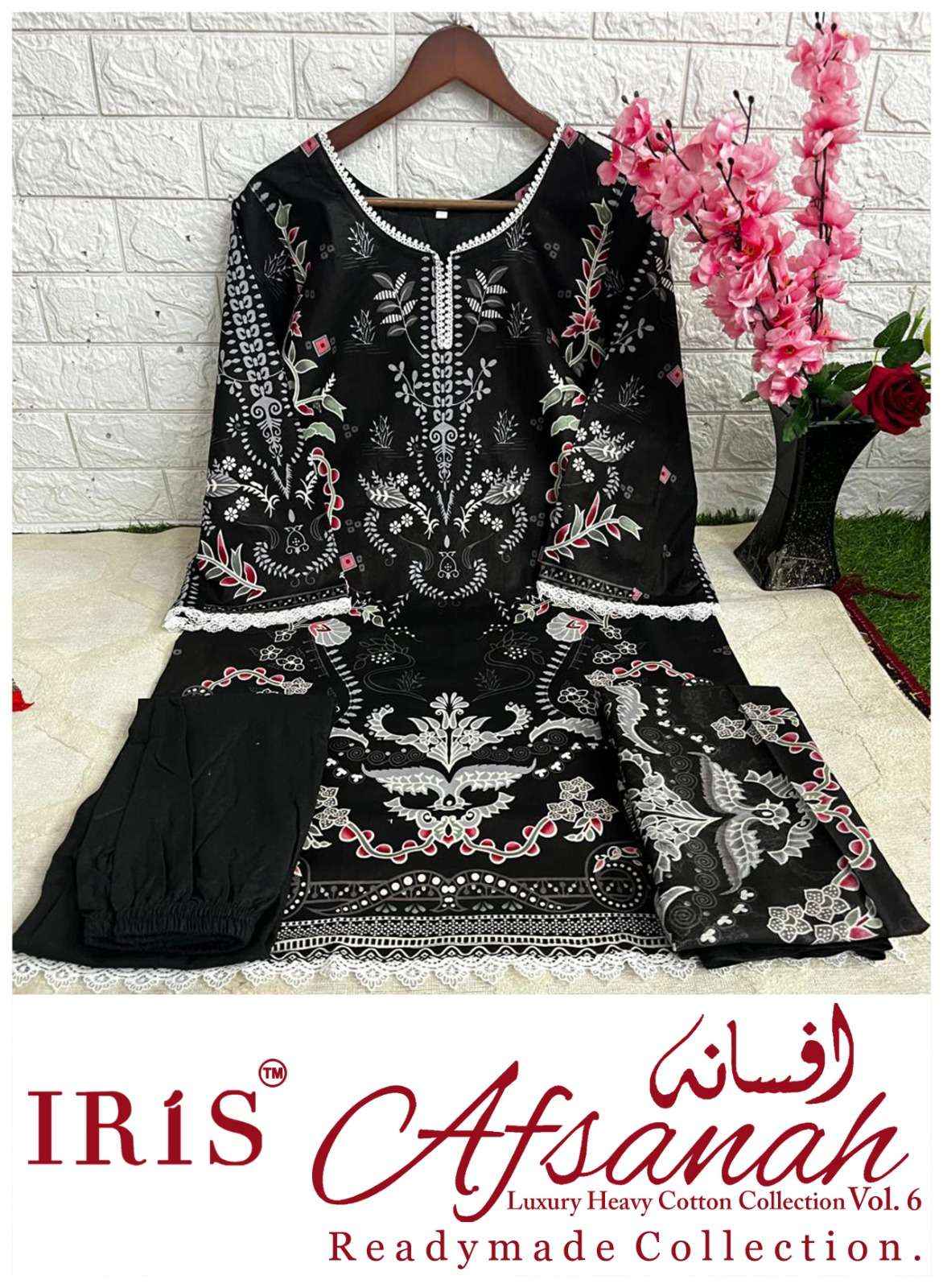 Iris Afsanah Vol 6 Readymade Cotton Dress Material 10 pcs Catalogue