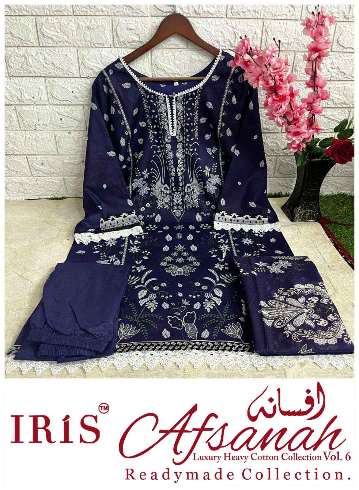 Iris Afsanah Vol 6 Readymade Cotton Dress Material 10 pcs Catalogue