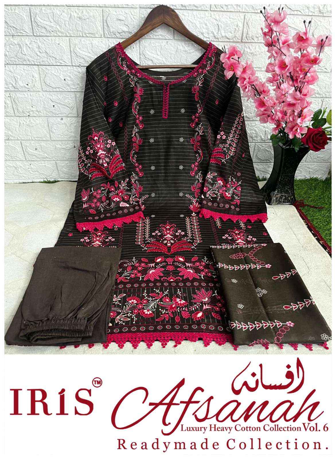 Iris Afsanah Vol 6 Readymade Cotton Dress Material 10 pcs Catalogue