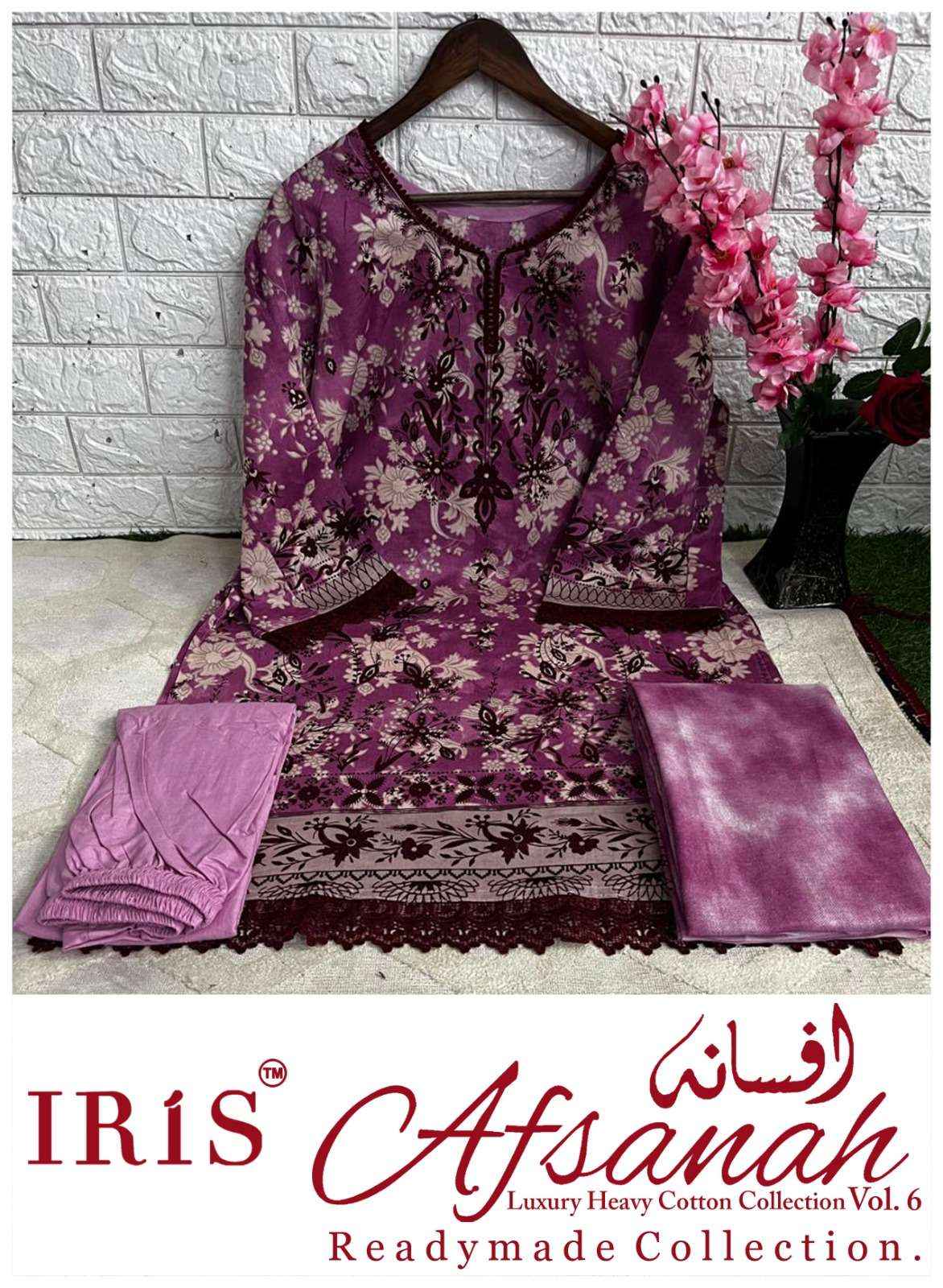 Iris Afsanah Vol 6 Readymade Cotton Dress Material 10 pcs Catalogue