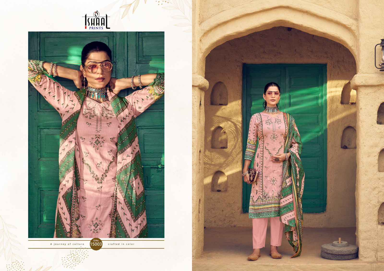 Ishaal Embroidered Vol 15 Lawn Cotton Dress Material 10 pcs Catalogue