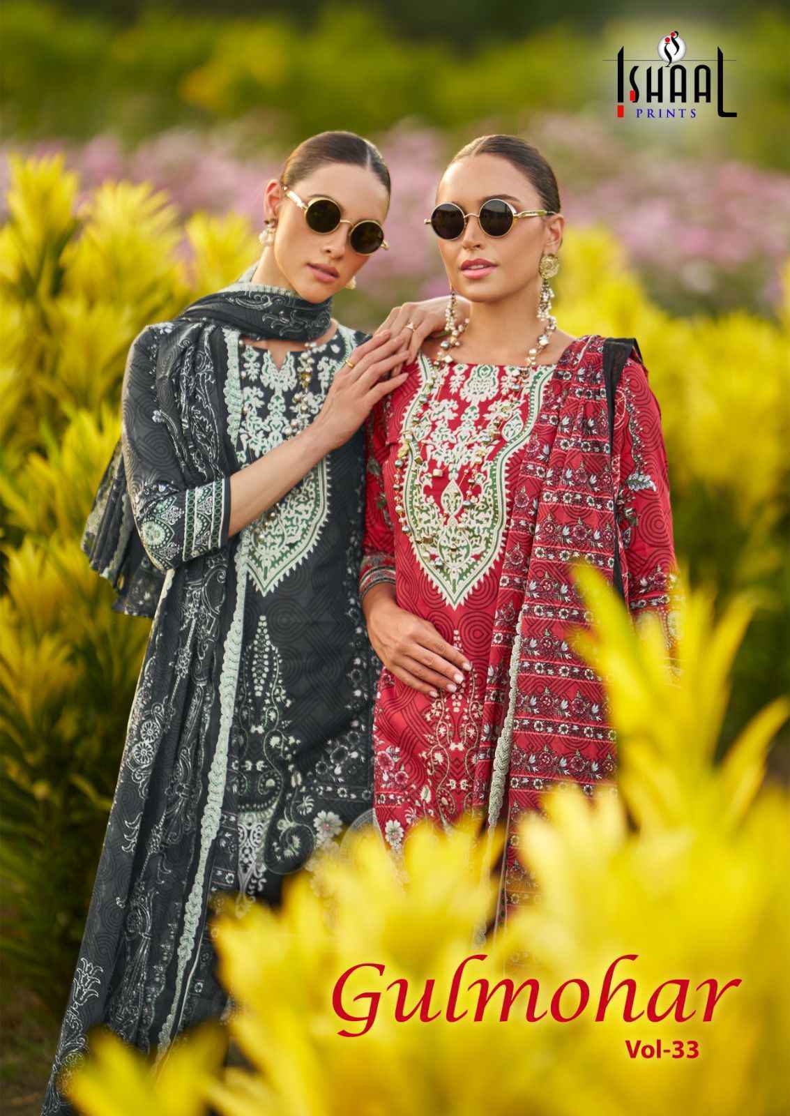 Ishaal Prints Gulmohar Vol 33 Lawn Dress Material 10 Pcs Catalouge